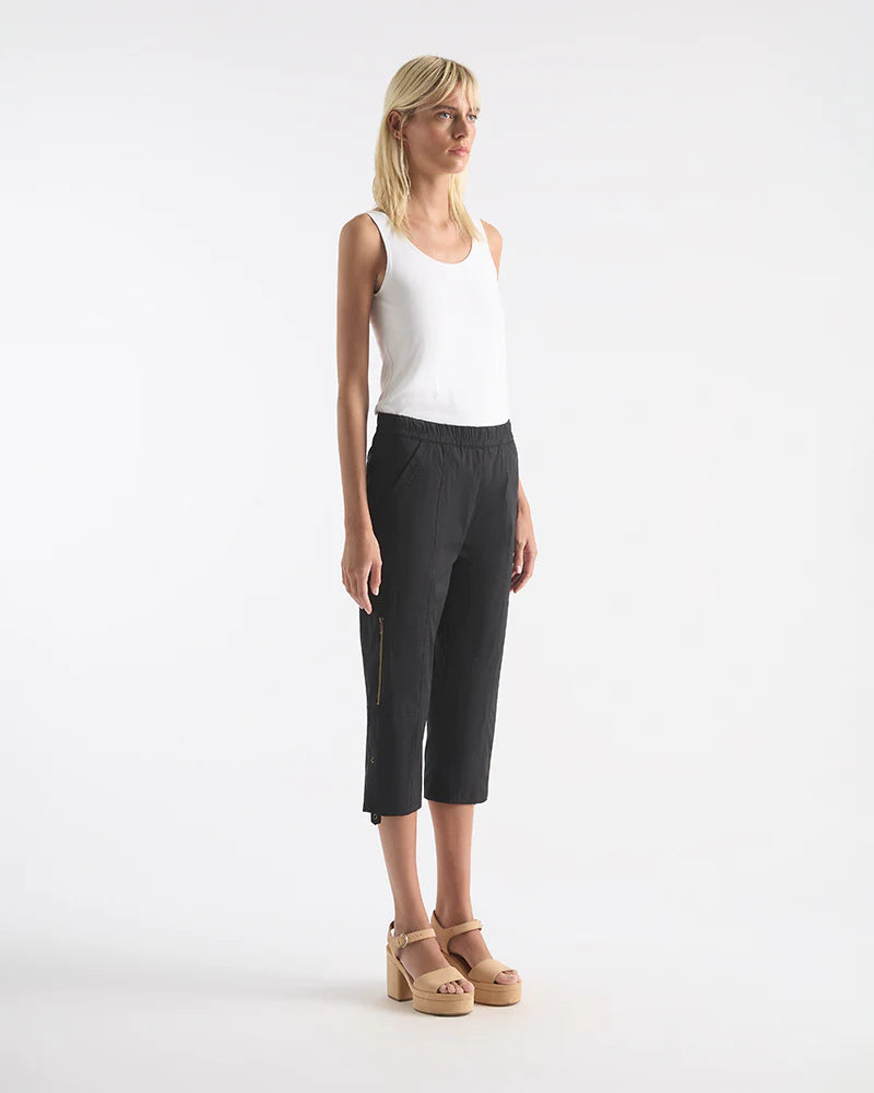 Cropped Zip Cargo Pants French Navy - Stylish & Comfortable Cargo Pants for Women, Outdoor Adventures & Casual Wear
