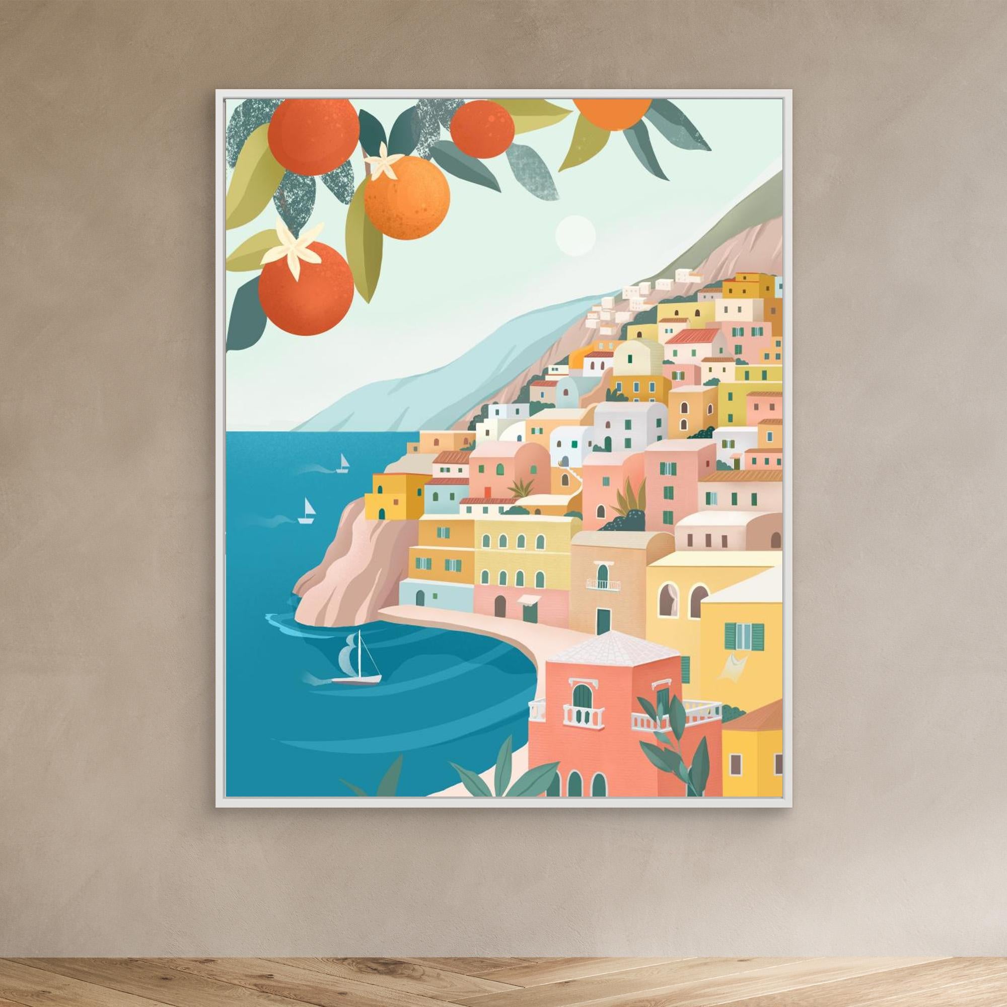 Stunning Amalfi Coast Canvas Print - High-Quality Wall Art for Home & Office Decor - Perfect for Living Room, Bedroom, or Gift