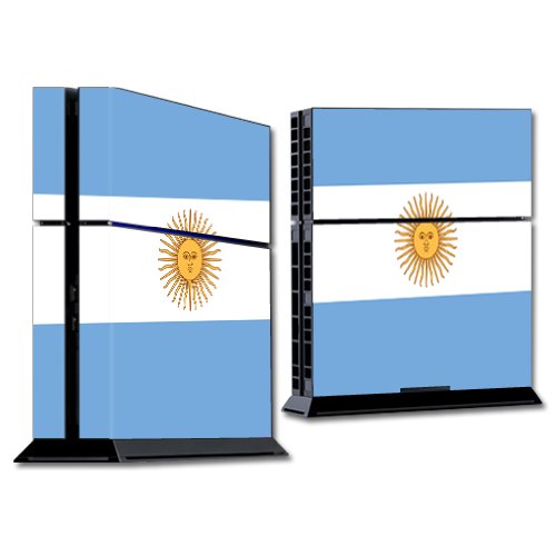 MightySkins Argentina Flag Skin Wrap Sticker for Sony PlayStation 4 (PS4) Console - Durable Protective Decal for Gaming Setup & Customization