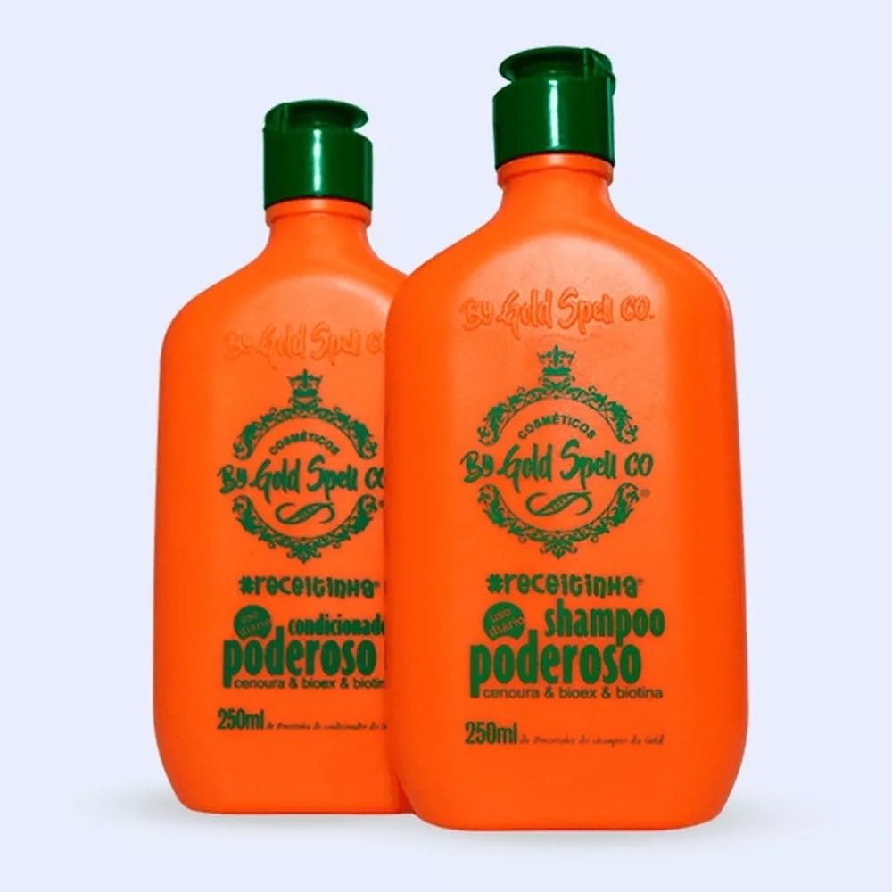 Gold Spell Tonic Shampoo & Conditioner Set - Powerful Hair Care Combo, 8.8 Fl Oz (Pack of 3) - Orange & White - For Damaged Hair Repair & Daily Moisturizing