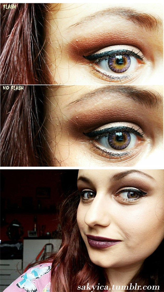 Bunny 3-Color Violet Contact Lenses (2Pcs) - 6 Month Wear - Perfect for Cosplay, Halloween & Costume Parties