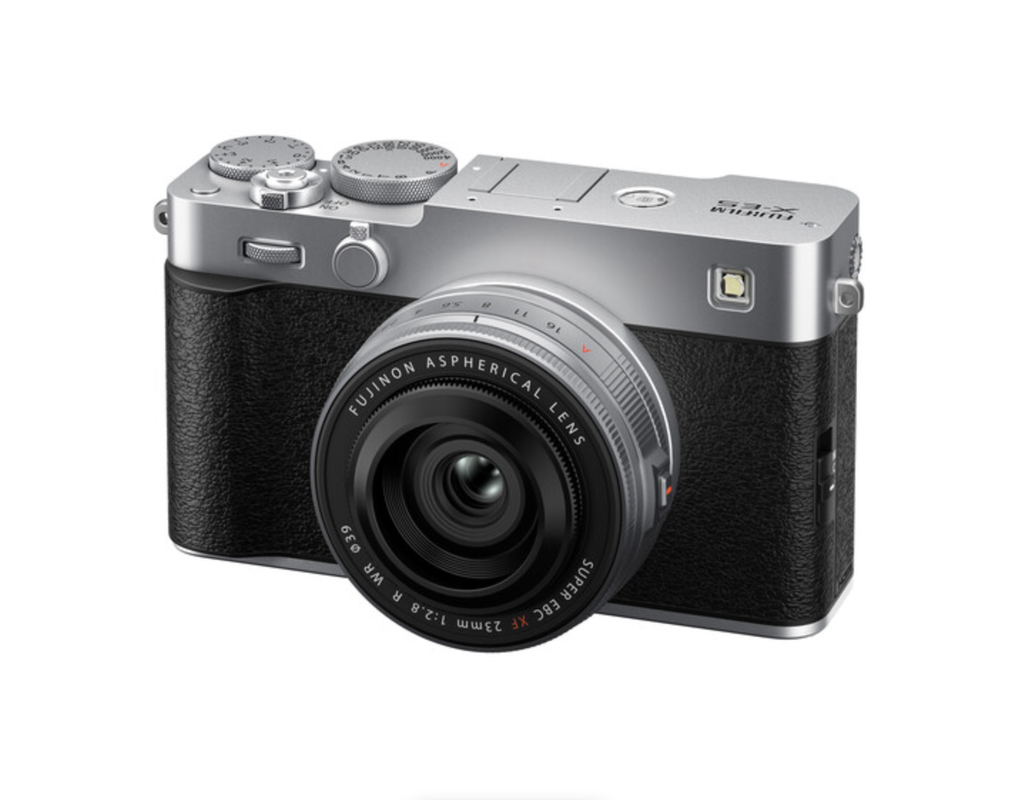 FUJIFILM X-E5 Mirrorless Camera with XF23mmF2.8 R WR Lens Kit - Silver | Compact Travel & Street Photography Digital Camera for Vloggers & Content Creators
