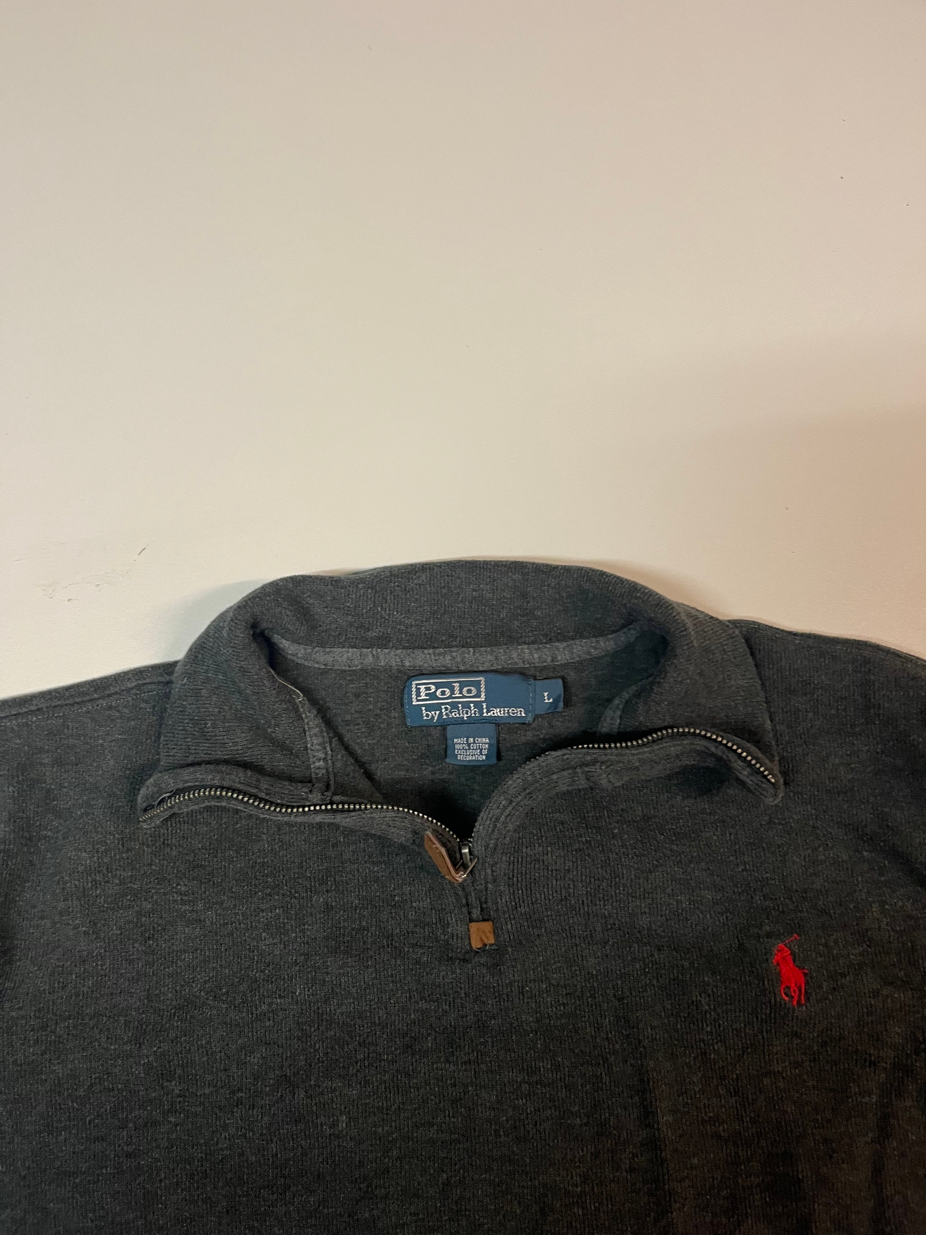 Vintage Ralph Lauren Polo Zip-Up Pullover Sweater - Men's Large (L) Fit - Classic Casual Style for Fall & Winter Outfits