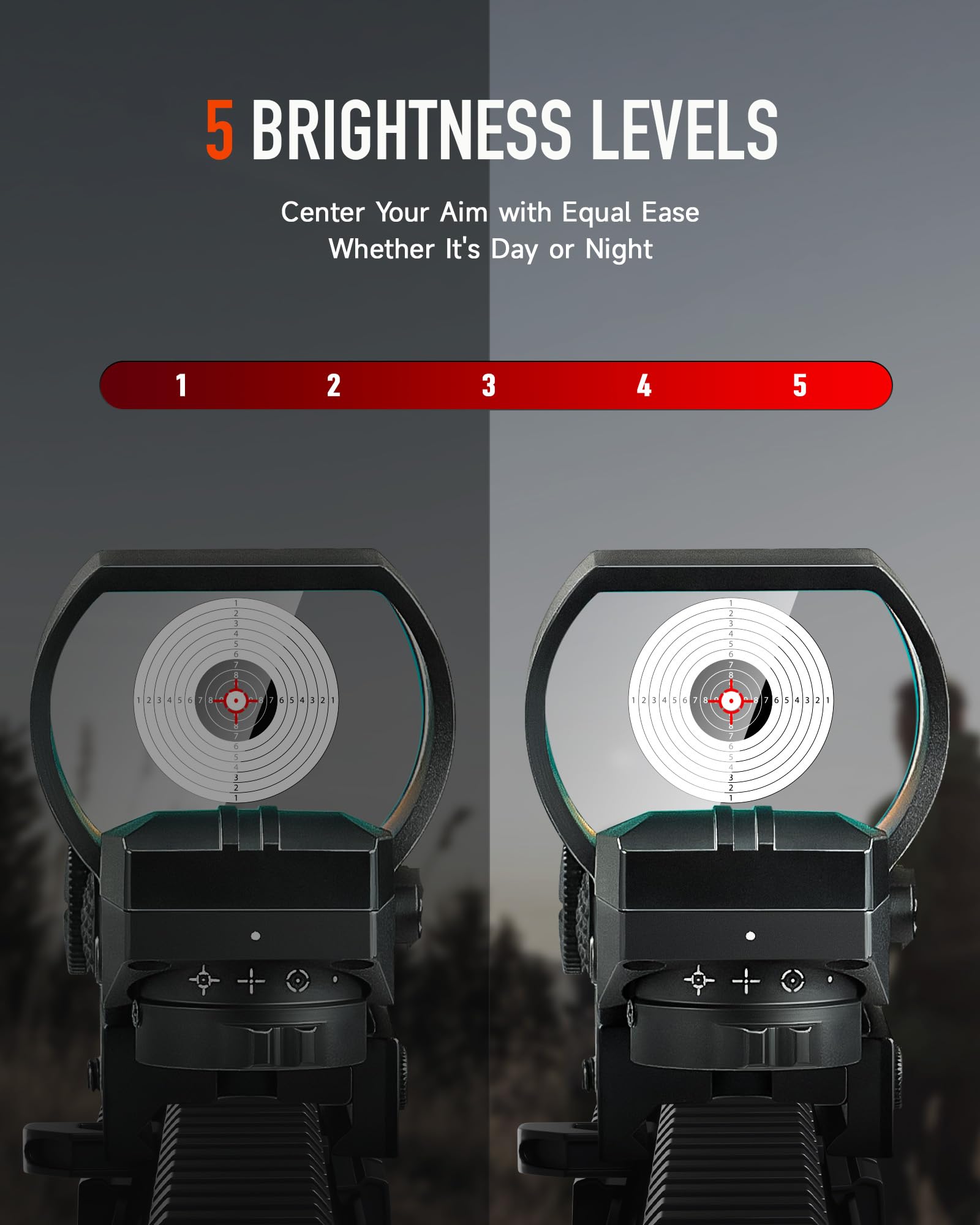 PINTY Reflex Sight Red Laser Combo - 3 MOA Red Dot Sight with Integrated Laser, 4 Reticle Patterns & 5 Brightness Levels for 20mm Picatinny/Weaver Rails - Tactical Optics for Rifle, Pistol, Airsoft - Perfect for Hunting, Target Shooting & Tactical Training