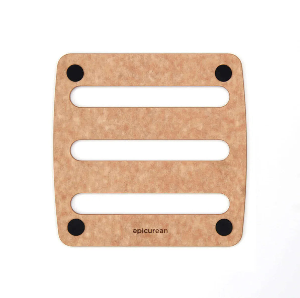 Heat-Resistant Epicurean Trivet 7x7 Inches - Natural Wood Kitchen Hot Pad for Pots, Pans & Dishes - Perfect for Dining, Cooking & Home Decor