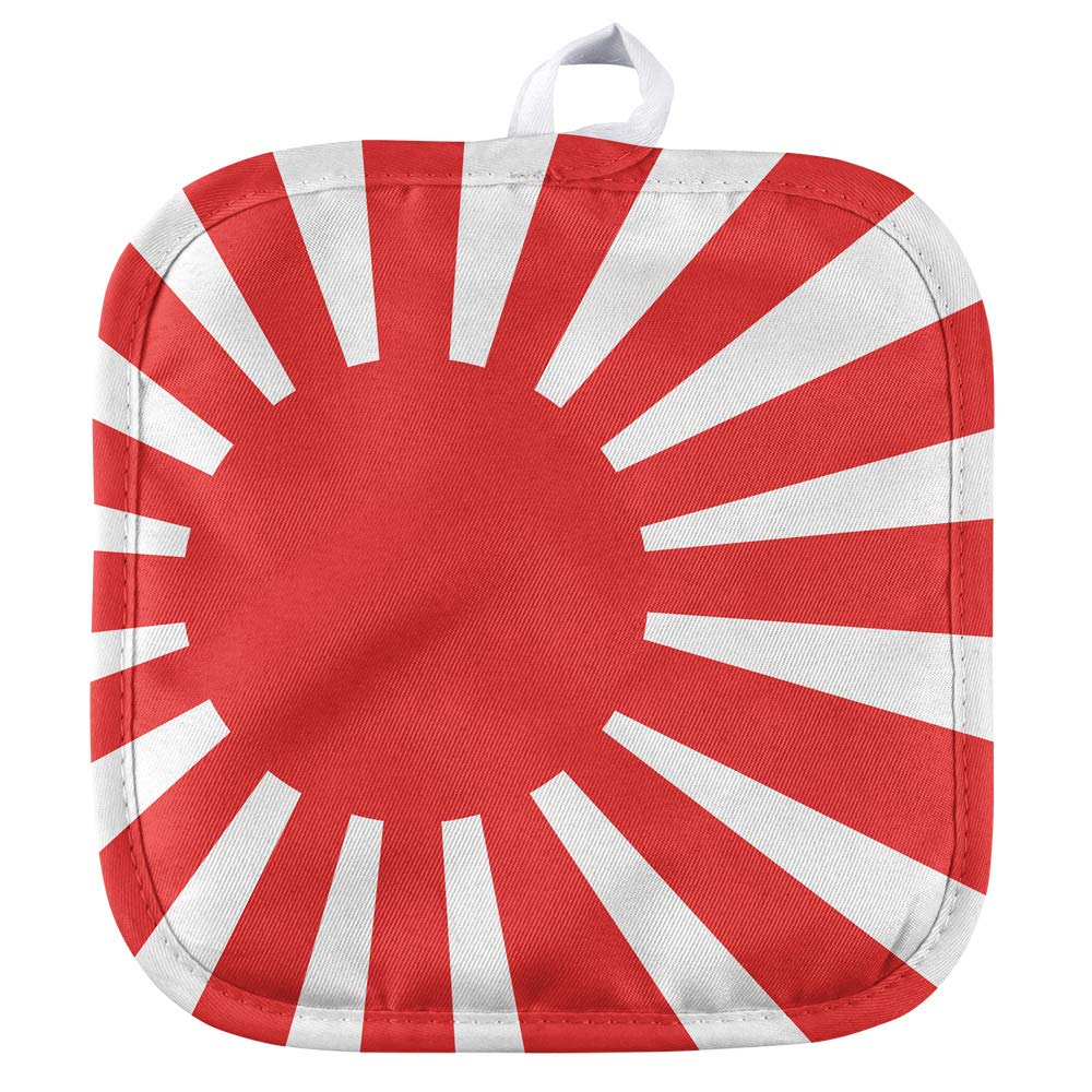 Japan Rising Sun Flag Heat Resistant Pot Holder - Durable Kitchen & BBQ Accessory for Indoor & Outdoor Cooking, Grilling, and Camping