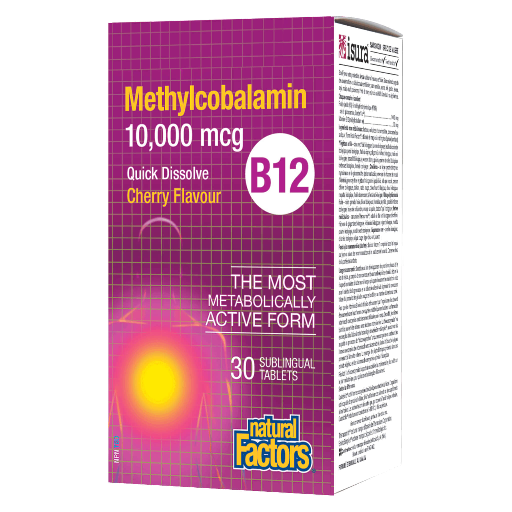 Premium Vitamin B12 Methylcobalamin 10000 mcg Supplement - Cherry Flavor for Energy Boost & Nervous System Support - Ideal for Vegan, Vegetarian & Active Lifestyles