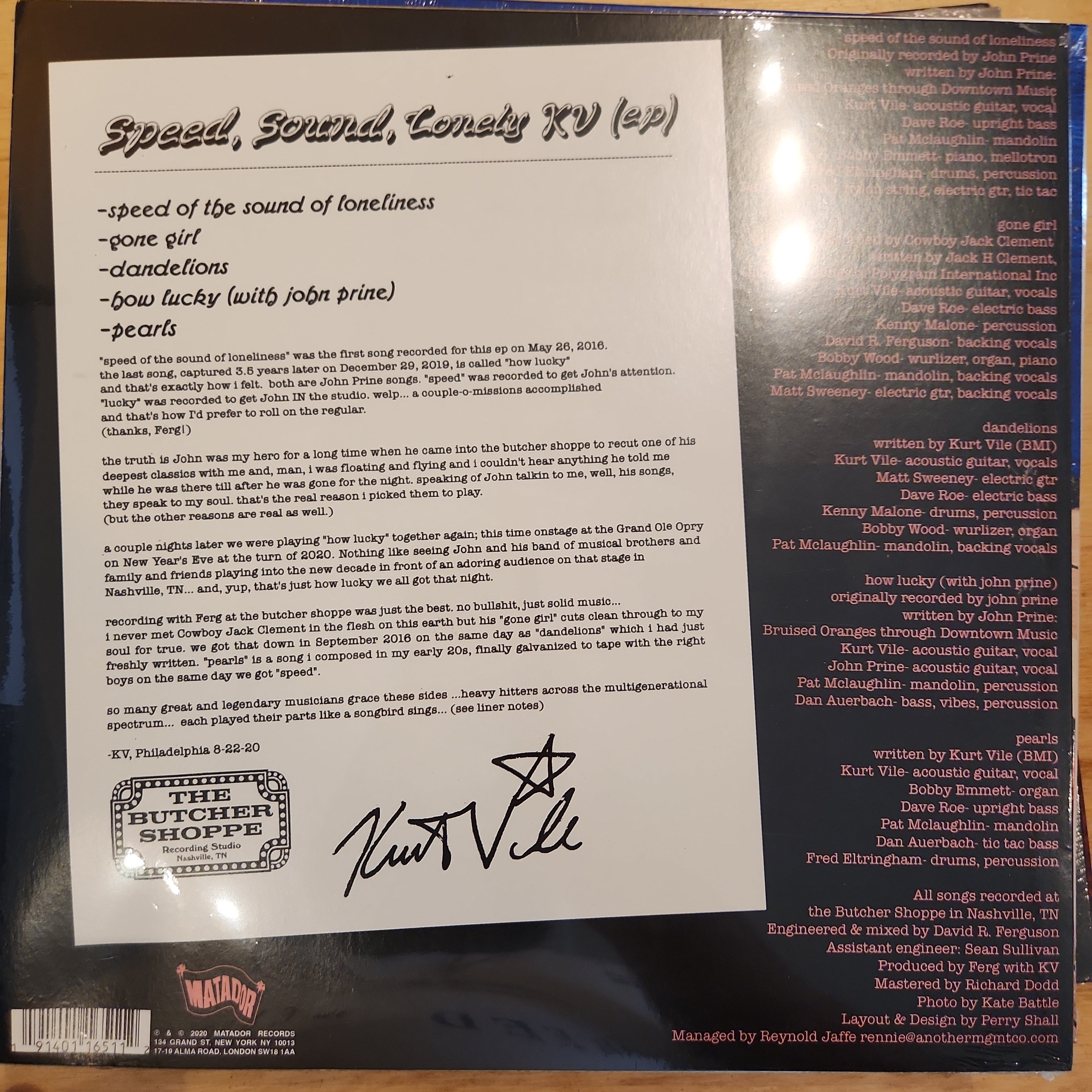 Kurt Vile - Speed, Sound, Lonely KV Vinyl EP Record | Limited Edition Indie Rock Music | Perfect for Vinyl Collectors & Music Lovers