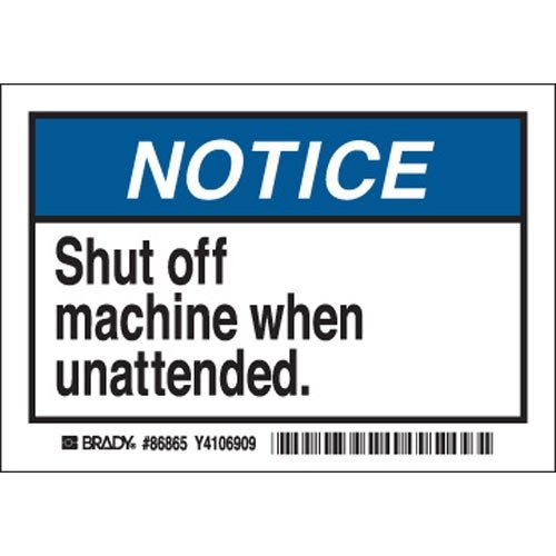 Brady 86865 Machine Equipment Labels - 15 Packs of 5 (75 Total) - Durable Industrial Identification Tags for Tools, Machinery & Safety Compliance
