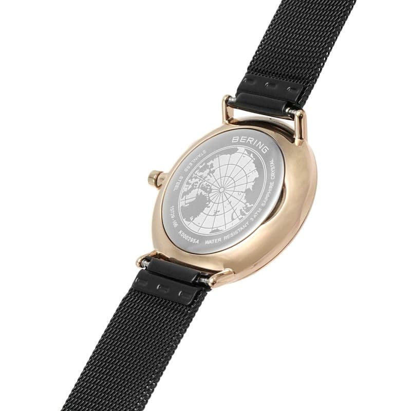 BERING 15729 166 Classic Ultra Slim Black Milanese Women's Watch - Elegant & Minimalist Timepiece for Office, Business, and Formal Occasions