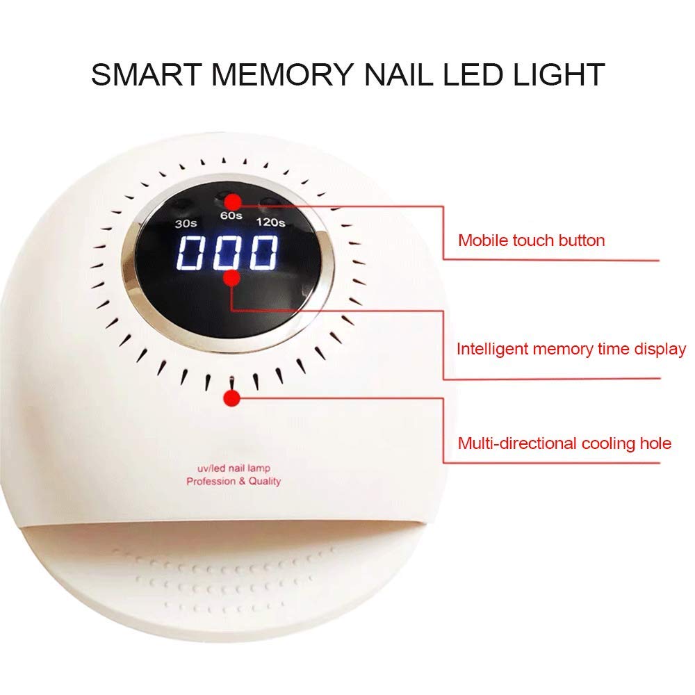 84W UV LED Nail Lamp with Auto-Sensing & 3 Timer Settings - Professional Gel Polish Dryer for Fingernails & Toenails - LCD Display for Home & Salon Manicure/Pedicure
