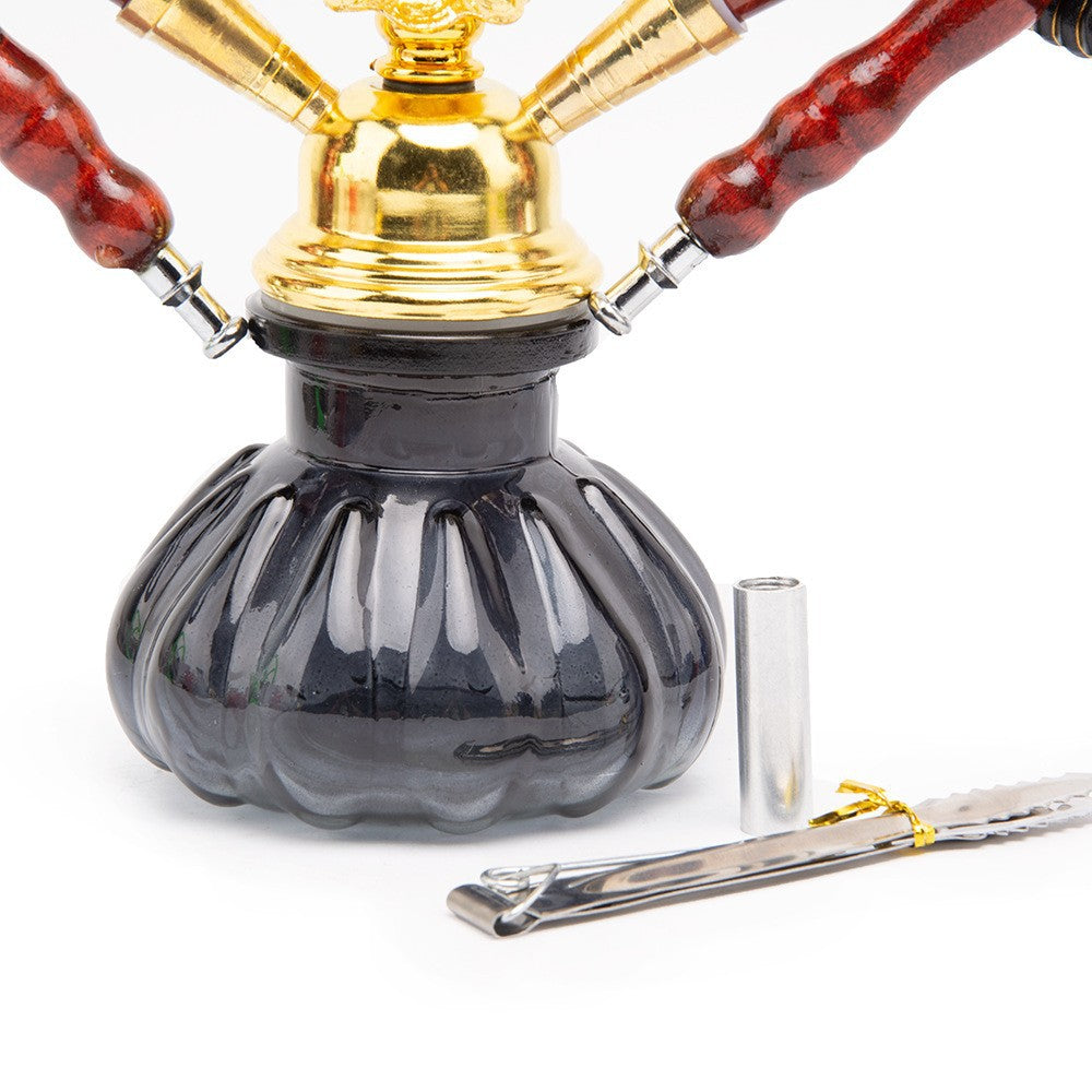 Premium Arab Eagle Hookah Set - Double Hose Water Pipe for Shisha & Herbal Smoking | Perfect for Parties, Lounges & Relaxation