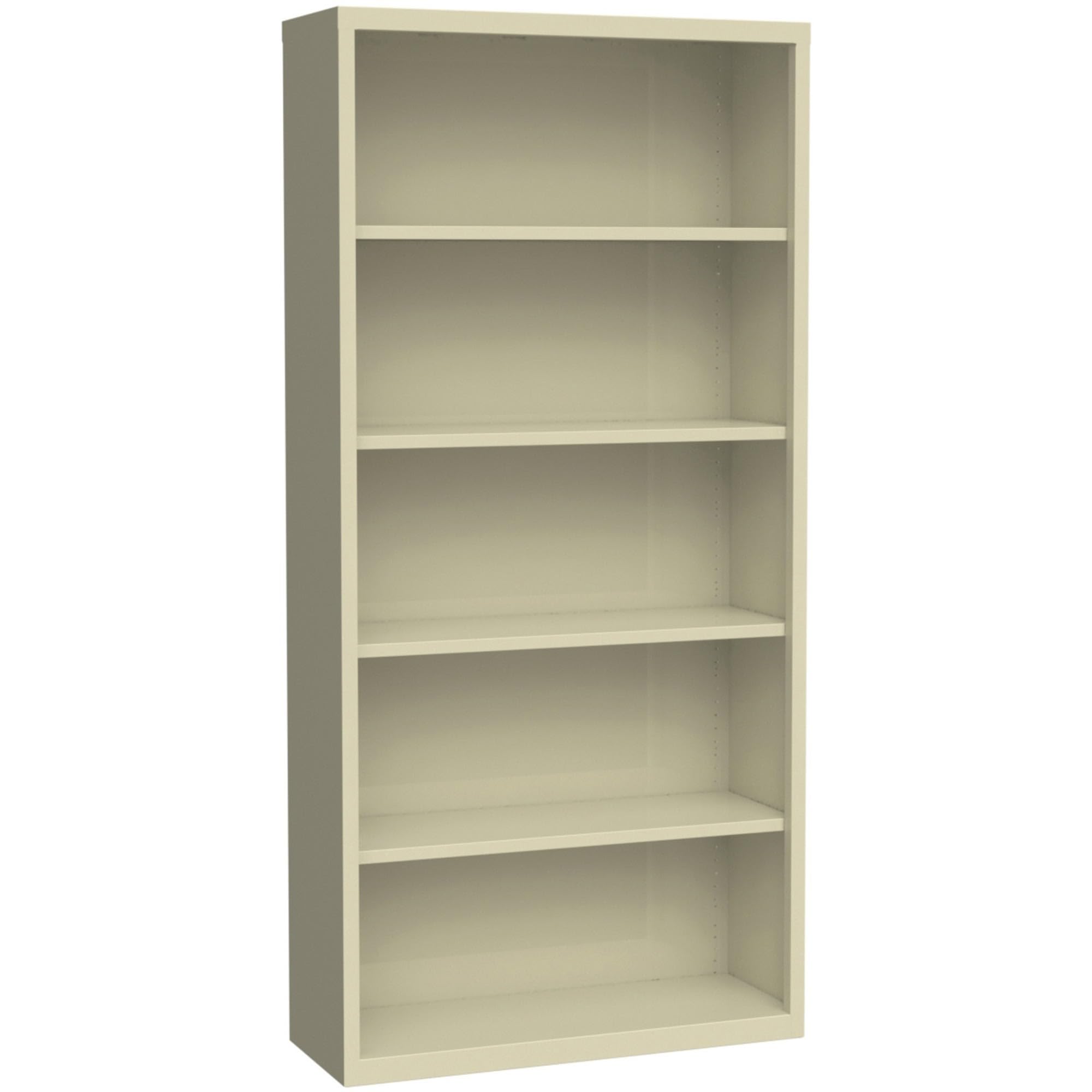Lorell LLR41290 Fortress Series Steel Bookcase with Putty Finish - 34.5