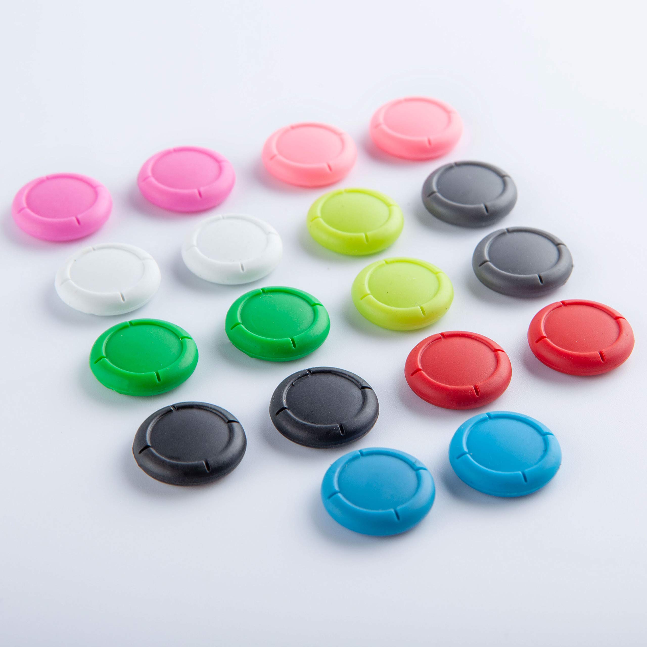 BRHE Replacement Thumb Grip Caps for Nintendo Switch & Switch Lite - 8-Pack White Silicone Rubber Joystick Cover Set for 3D Analog Sticks | Enhanced Grip & Comfort for Gaming, Travel, and Long Play Sessions