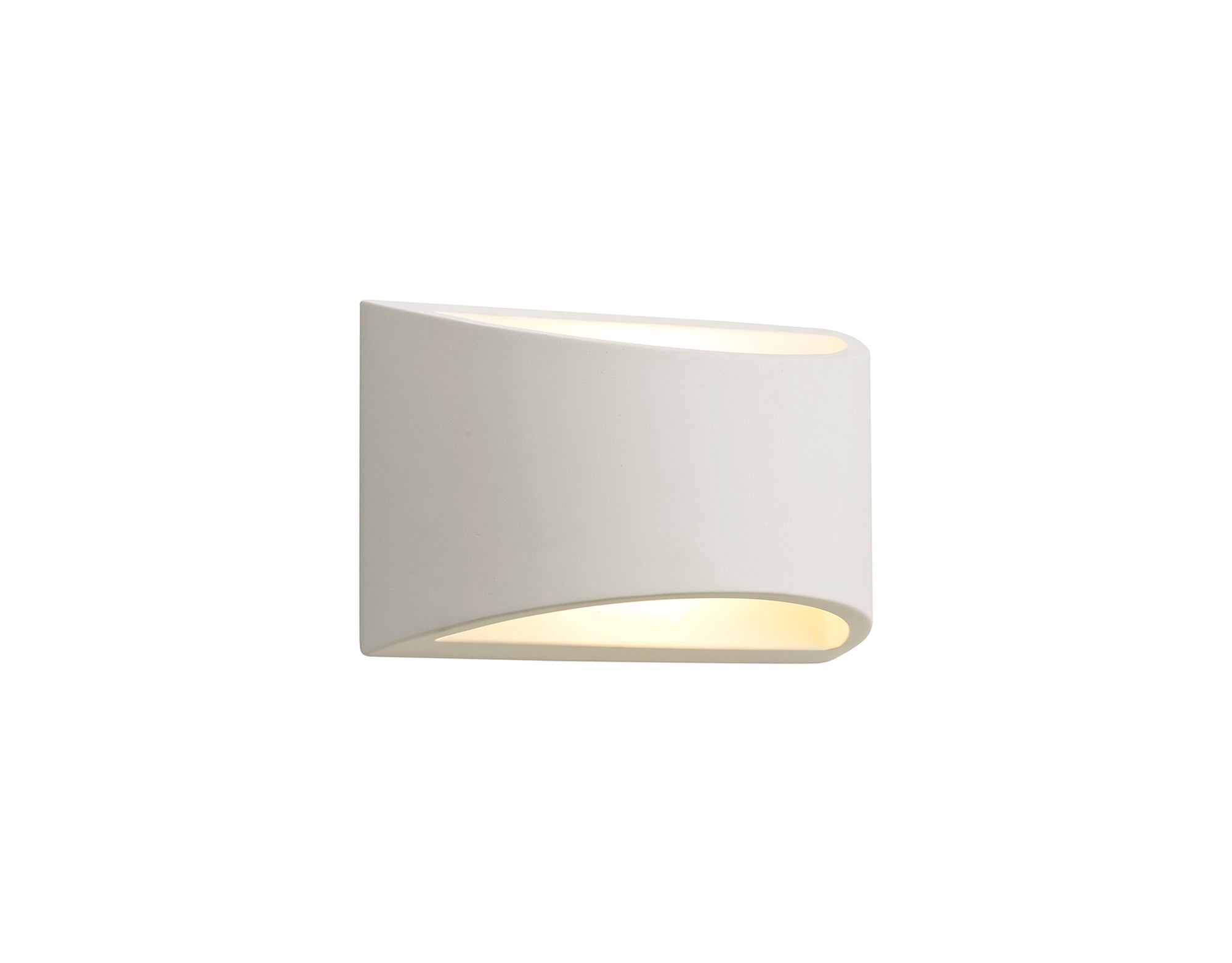 Modern Rectangular Wall Lamp with G9 Socket - White Paintable Gypsum Light Fixture for Living Room, Bedroom & Hallway Lighting