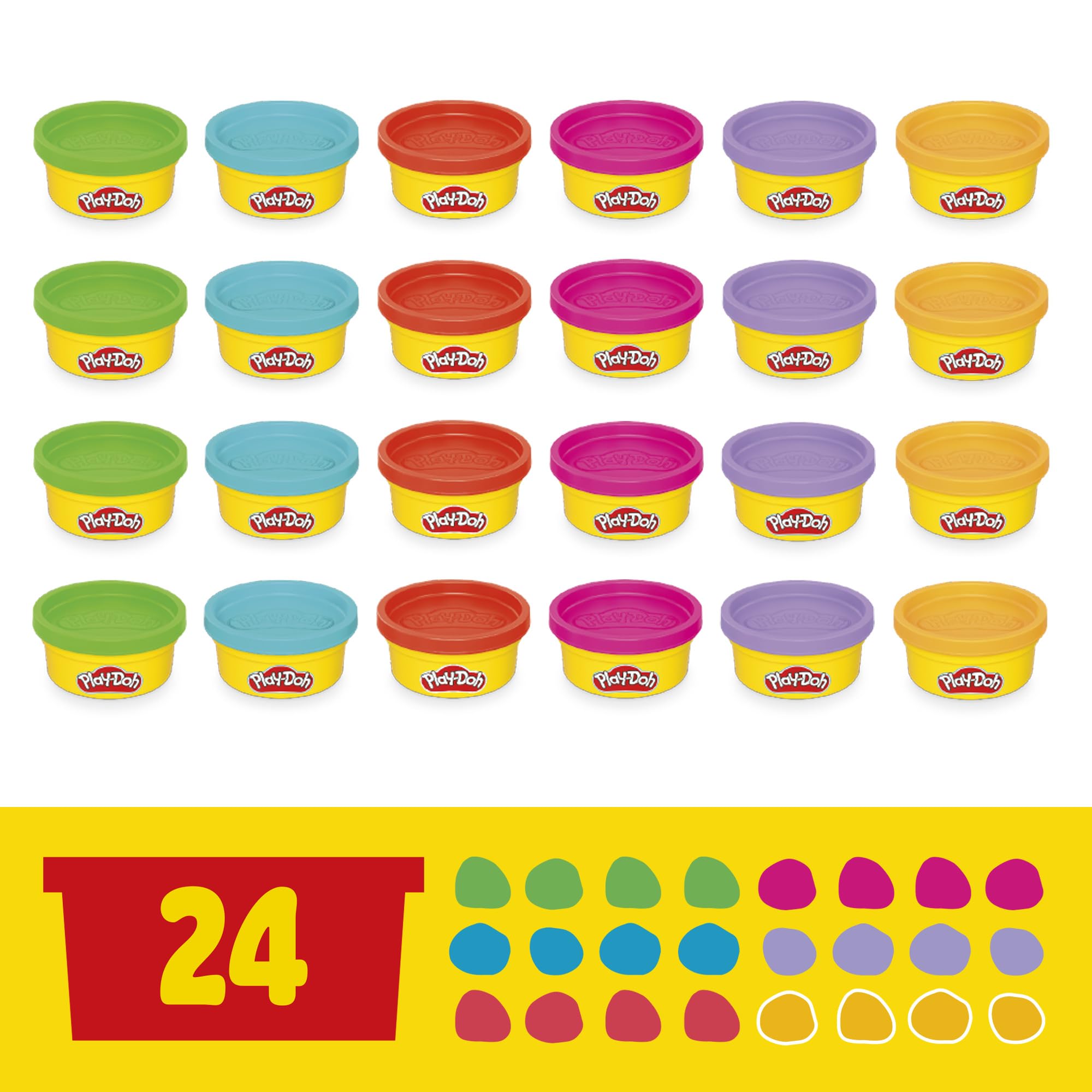 Play-Doh Party Favor Pack - Bulk 24 Pack of Non-Toxic Modeling Compound with Fun Cutters | Perfect for Kids Birthday Parties, Classroom Rewards & Goodie Bag Fillers | Safe Creative Play for Children Ages 3+ (Amazon Exclusive)