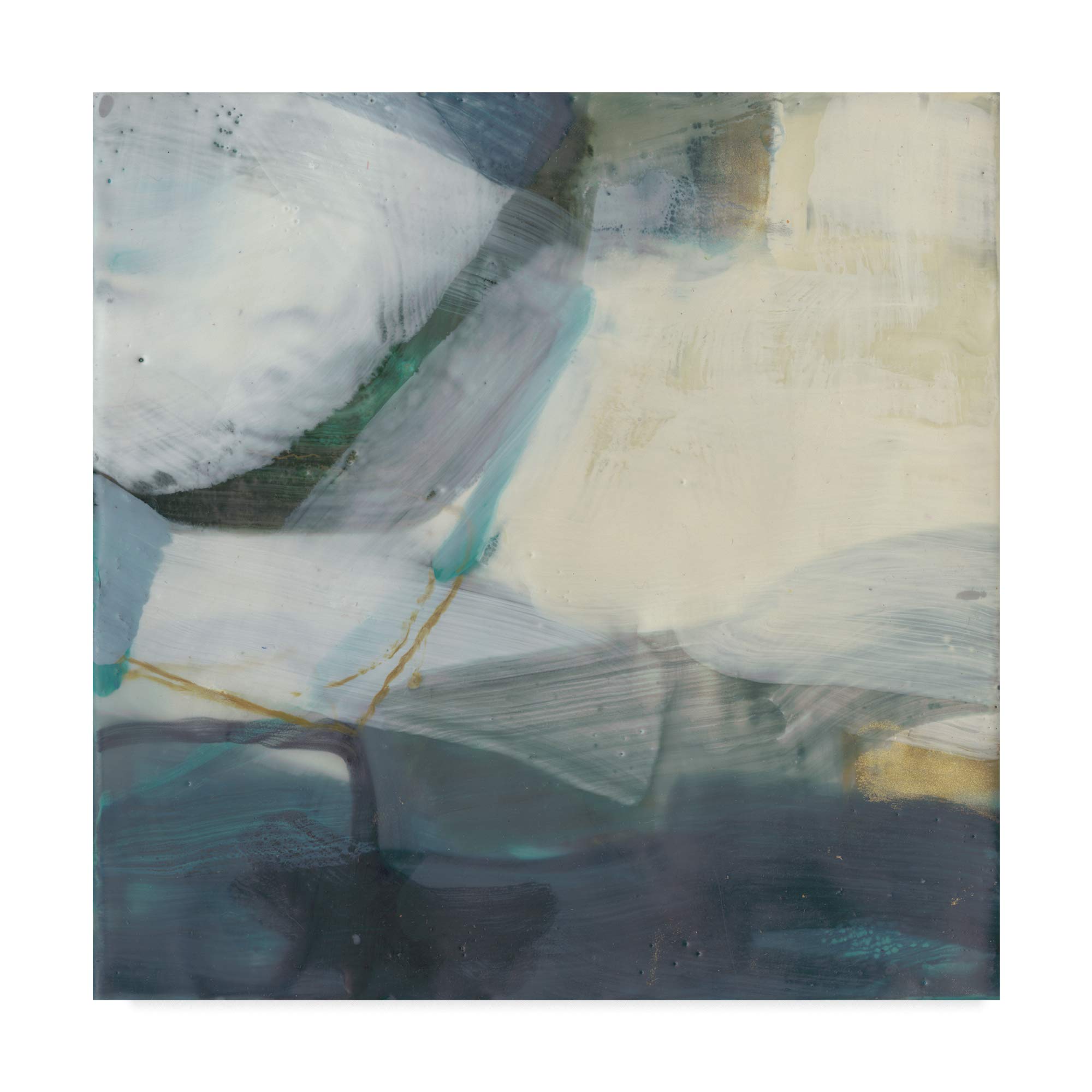 Trademark Fine Art Tusk IV by Sue Jachimiec - 35x35 Inches Canvas Wall Art - Modern Abstract Elephant Painting for Living Room, Bedroom & Office Decor