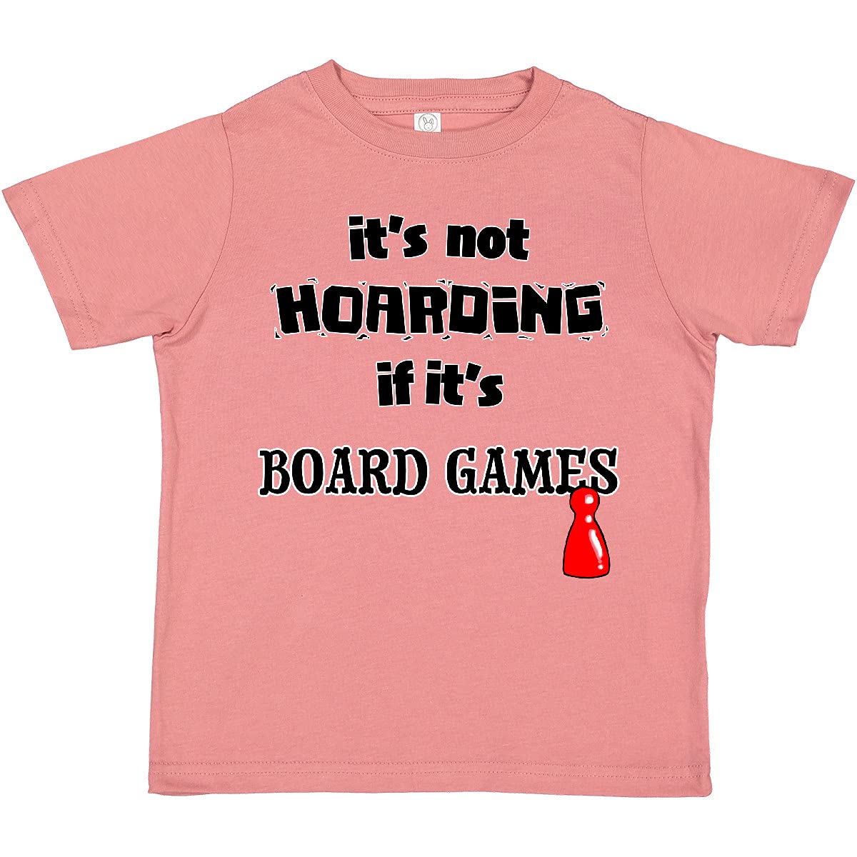 Inktastic It's Not Hoarding If It's Board Games Toddler T-Shirt - Perfect for Family Game Nights & Playdates
