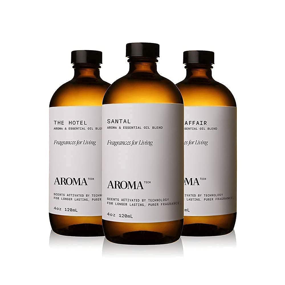 Premium Santal, Love Affair & The Hotel Fragrance Oil Bundle - 120ML Aromatherapy Essential Oils for Home, Spa & Diffuser Use - AromaTech Luxury Scent Collection