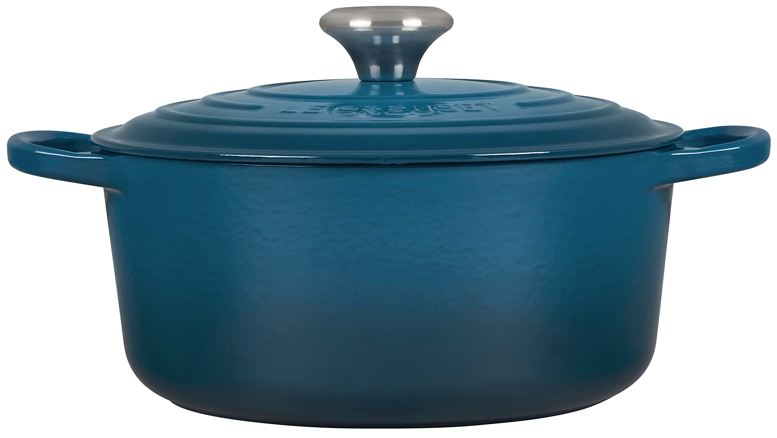 Le Creuset 4.5 Quart Enameled Cast Iron Dutch Oven - Signature Round Cookware in Deep Teal | Perfect for Braising, Stewing, Baking & Slow Cooking