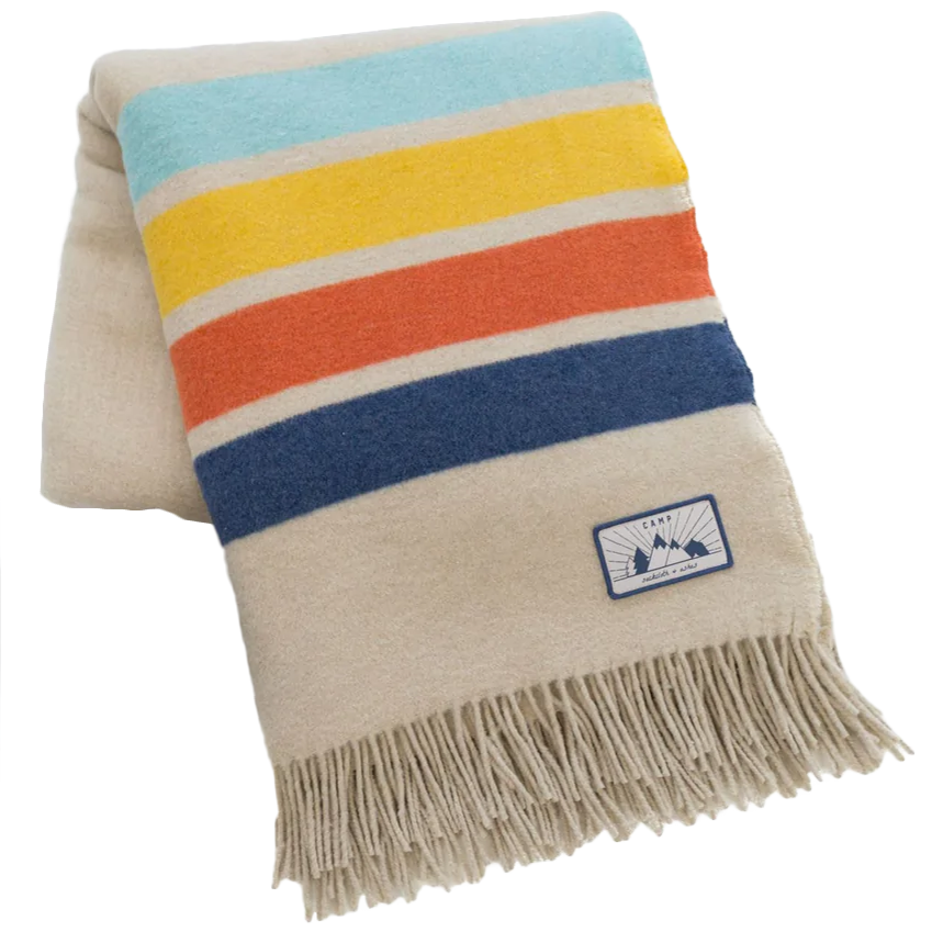 Premium Camp Blanket - Ultra Soft & Warm Outdoor Blanket for Camping, Hiking, Picnics & Travel - Lightweight & Water Resistant - Perfect for Backpacking, Beach, Stadium & Emergency Use