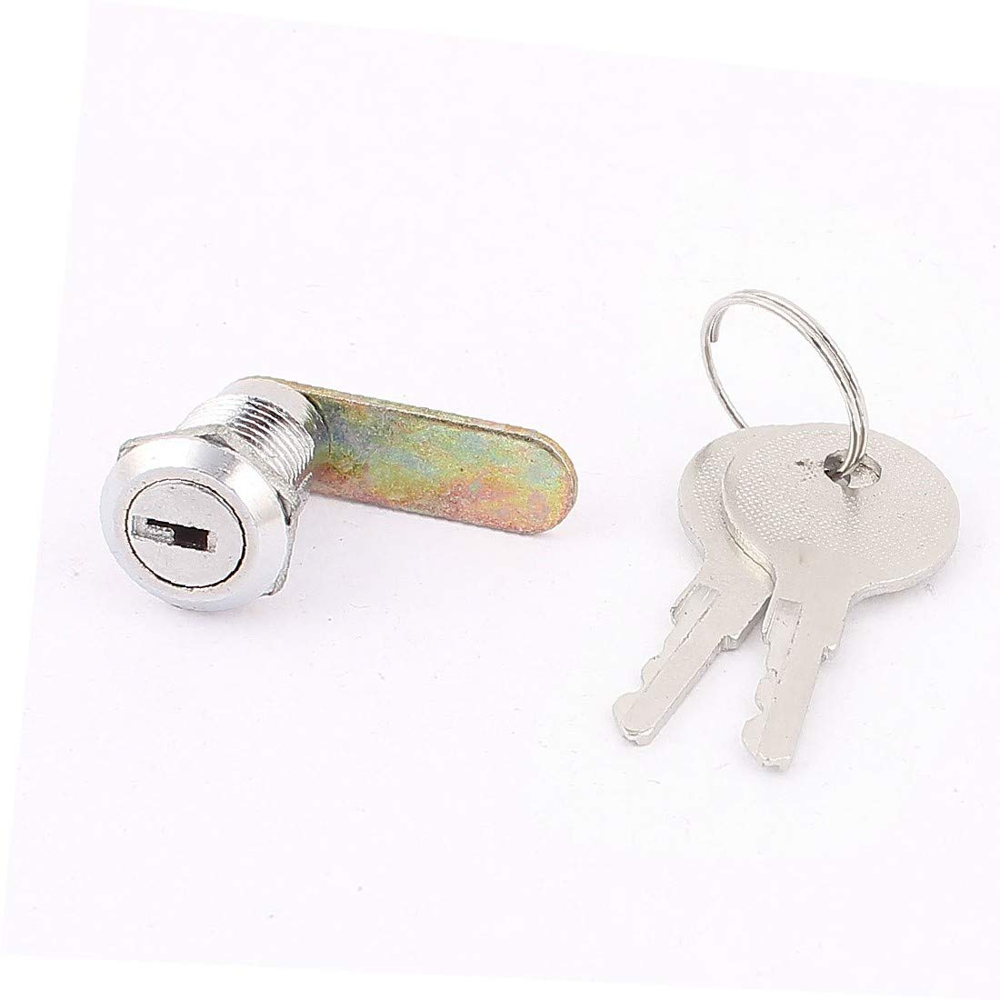 X-DREE 12mm Cylinder Head Sliding Door Plunger Lock - Silver Tone Micro Keys for Home & Office Security | Secure Cabinets, Drawers & Sliding Doors