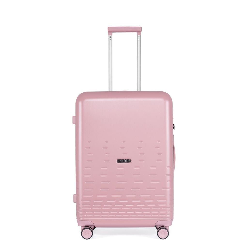 65cm Medium Lightweight Spinner Suitcase - Pink | Carry-On Luggage for Women & Men | Perfect for Travel, Business Trips & Weekend Getaways