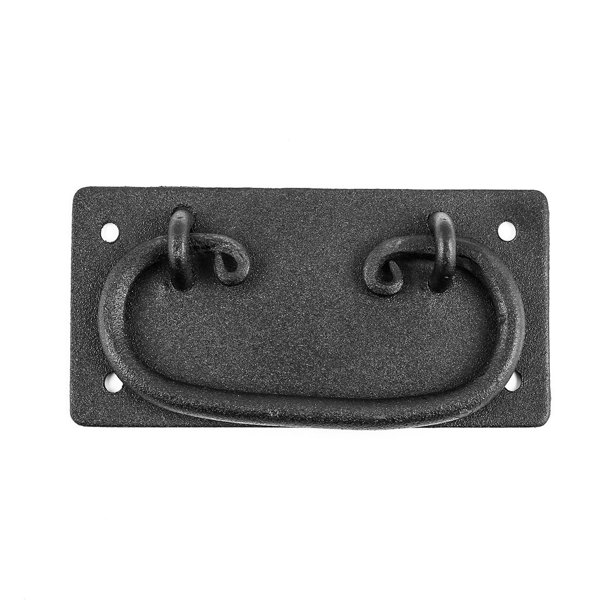 Black Wrought Iron Drawer Bail Pulls 4.4 Inch - Cabinet Hardware with Mounting Screws for Kitchen, Bathroom & Furniture Renovation | Renovators Supply Manufacturing