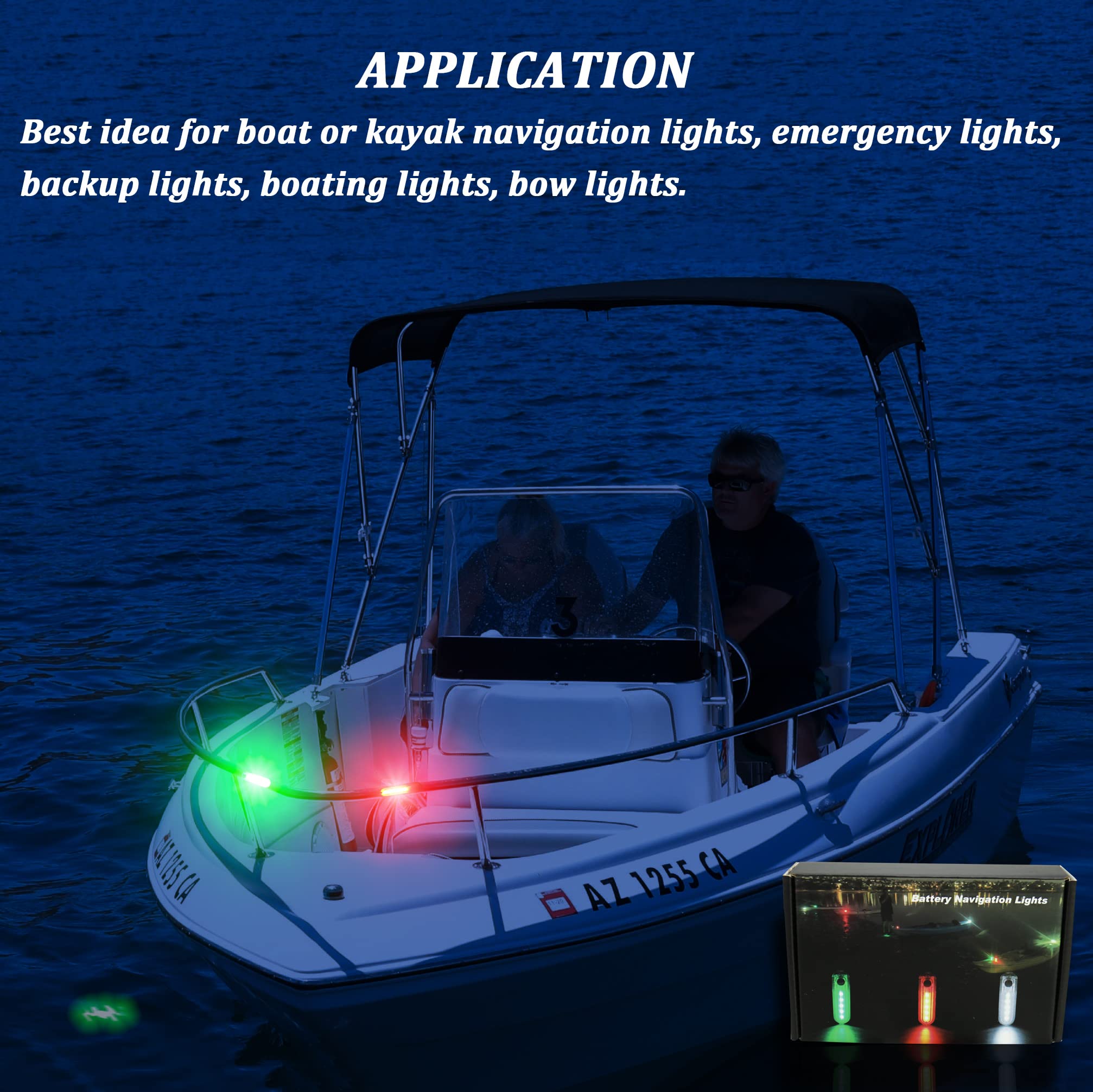 Waterproof Kayak Navigation Lights for Night Kayaking & Boating Safety