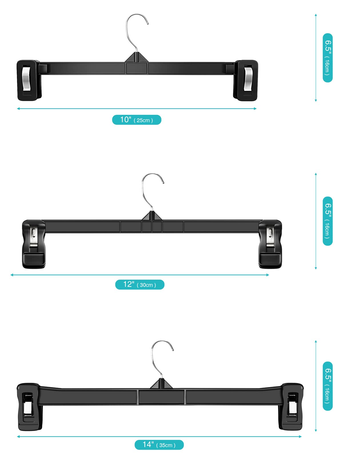 Premium Non-Slip Black Velvet Pants Hangers with Rose Gold Hooks - Heavy Duty Felt Clothes Hangers for Adults - Perfect for Organizing Closets, Drying Delicates & Space-Saving Wardrobe Storage