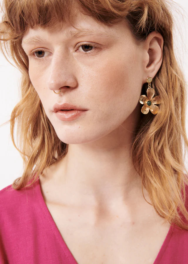 Chelsie Sage Green Earrings - Dainty Stud Earrings for Women, Hypoallergenic & Lightweight - Perfect for Everyday Wear, Office & Casual Outfits