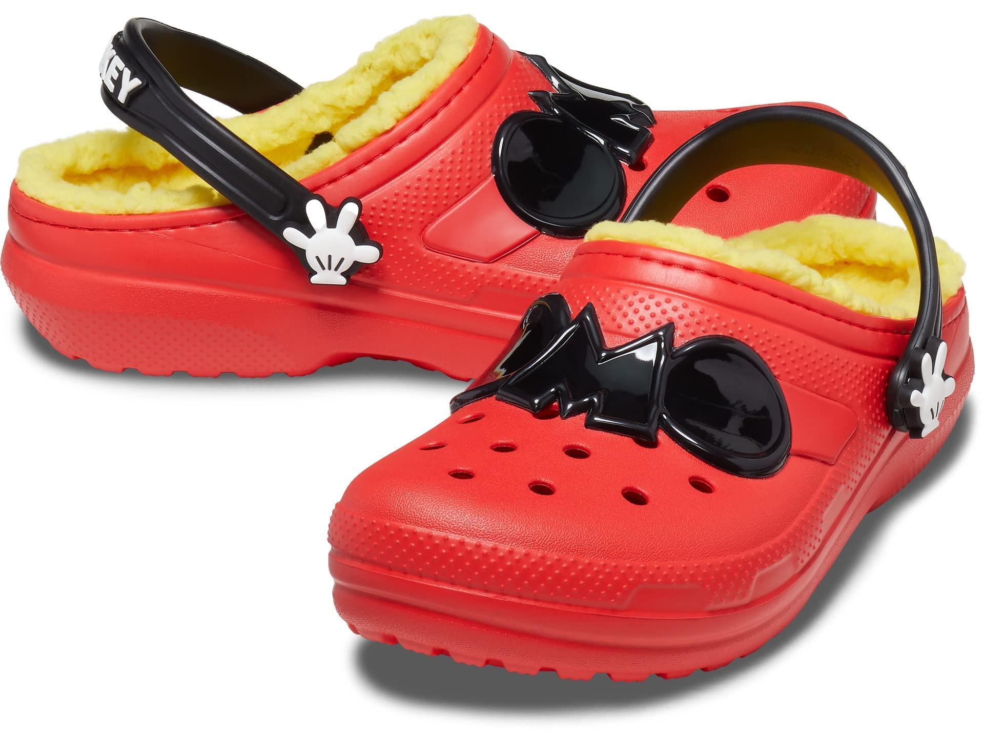 Crocs Unisex-Child Classic Lined Disney Clogs | Mickey & Minnie Mouse Shoes & Slippers | Warm Winter Indoor/Outdoor Kids Footwear for School & Play