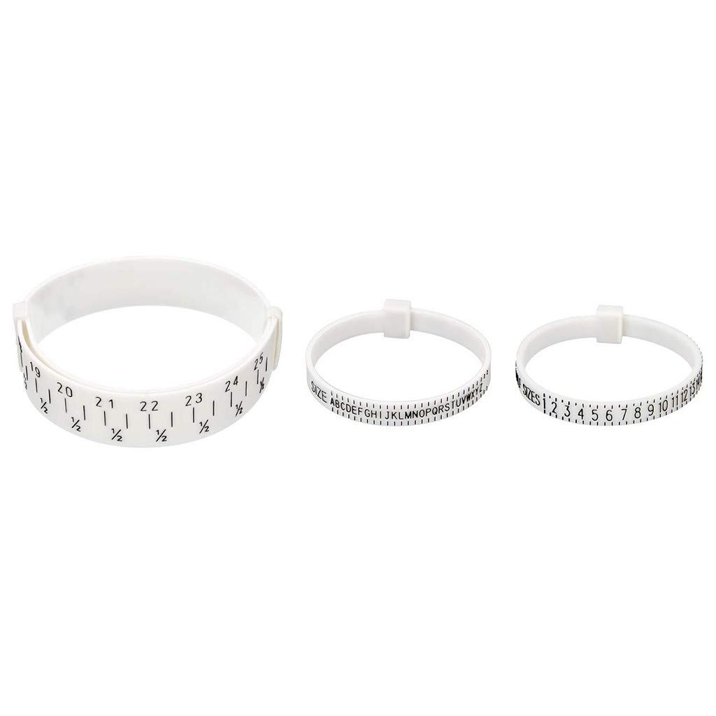 Ring Sizer Tool Kit - 3Pcs Wrist & Finger Measuring Bracelet for Jewelry Fitting