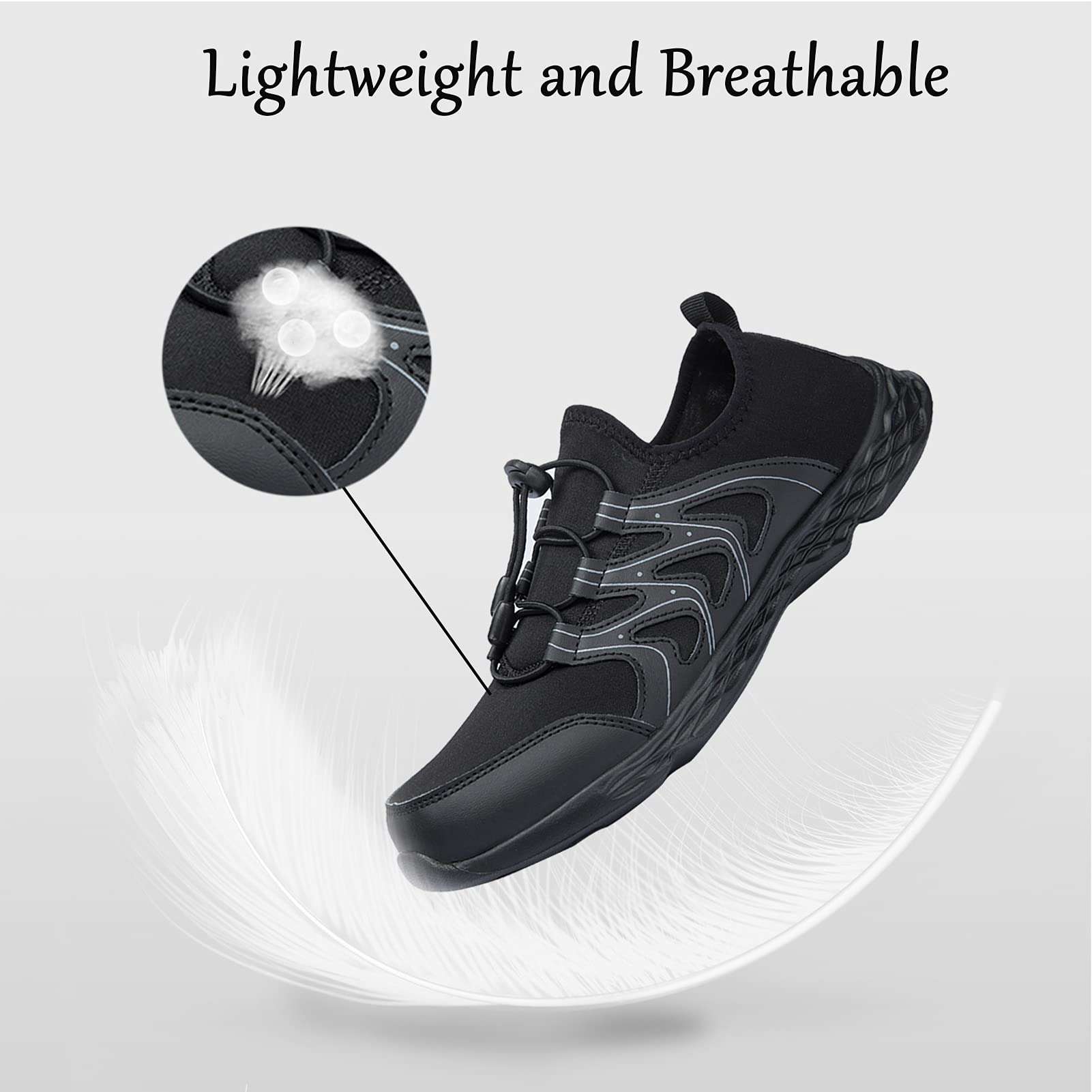 Men's Quick Dry Water Shoes - Lightweight Slip-On Athletic Water Sport Walking Shoes for Beach, Pool, and Outdoor Adventures
