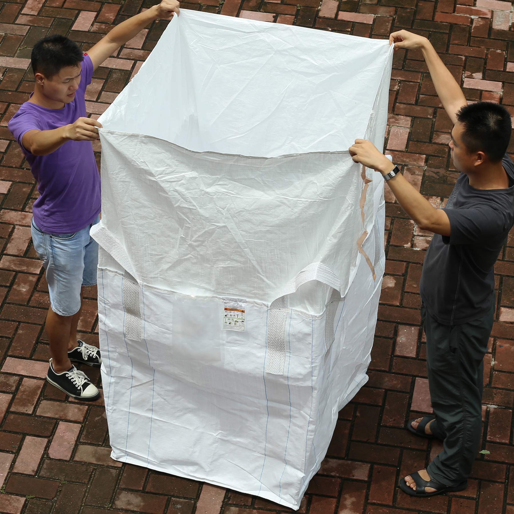 1 Ton Duffle Top Spout Bottom FIBC Bulk Bag - 35