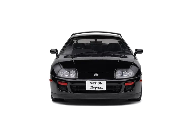 1:18 Scale Solido Toyota Supra MK4 (JZA80) 1993 Targa - Black Customized Diecast Model Car for Collectors & Display - Perfect for Car Enthusiasts, Office Desk Decor & Gift Ideas