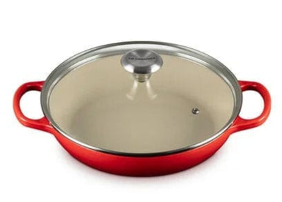 Le Creuset 2.25 Quart Braiser with Glass Lid - Enameled Cast Iron Dutch Oven for Cooking, Baking & Serving | Multiple Colors | Perfect for Stovetop, Oven & Tabletop Use