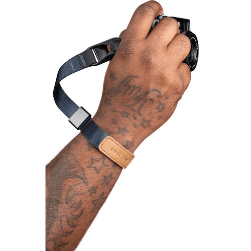 Peak Design Cuff Camera Wrist Strap - Secure & Comfortable Camera Hand Strap for DSLR/Mirrorless Cameras (Midnight Blue) - Perfect for Travel, Hiking & Outdoor Photography