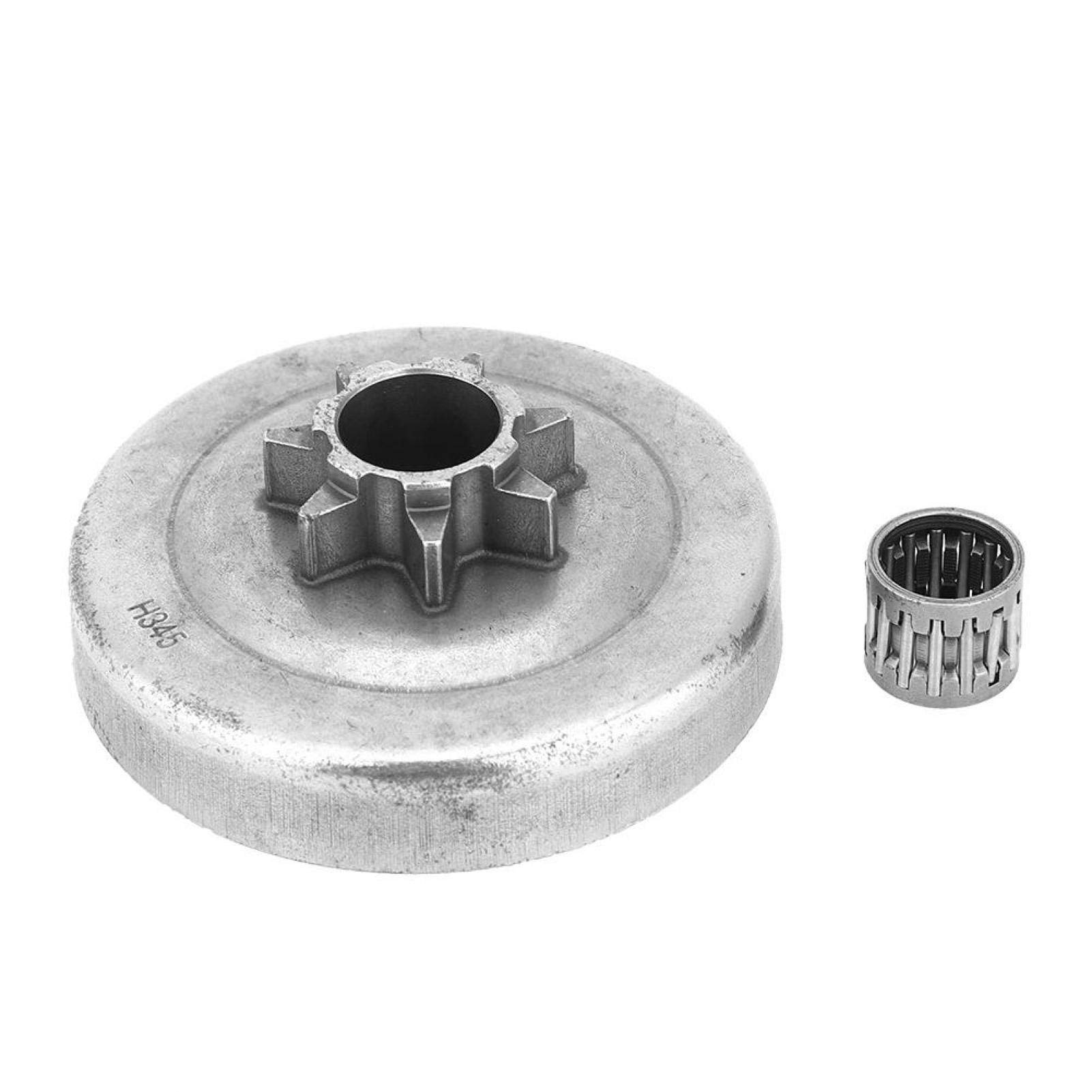 Stainless Steel 7-Tooth Chainsaw Clutch Drum Sprocket with Bearing - Compatible with Husqvarna 340 345 350 445 450 Electric Saws - Perfect for Wood Cutting, Tree Trimming & DIY Landscaping Projects