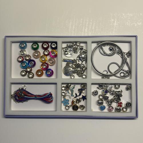 DIY Charm Bracelet Making Kit for Kids Ages 8-12 - 66 Piece Craft Set for Jewelry Making, Birthday Gifts & Creative Play | Perfect for Arts & Crafts, Party Favors & Girls' Activity Kits