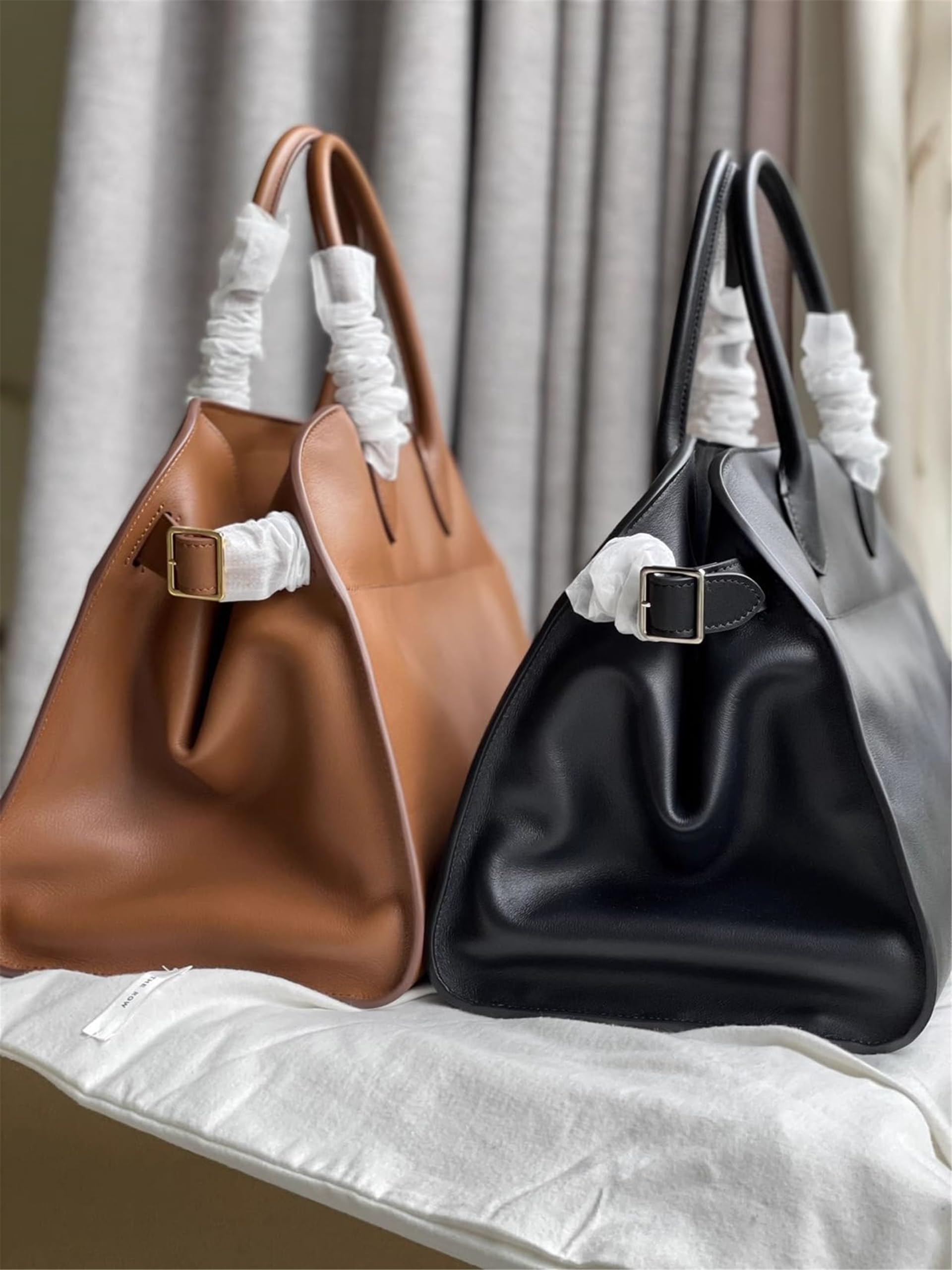 Genuine Leather Tote Bag for Women - Retro Shoulder Handbag Shopper Bag (Brown) | Perfect for Work, Travel & Everyday Use