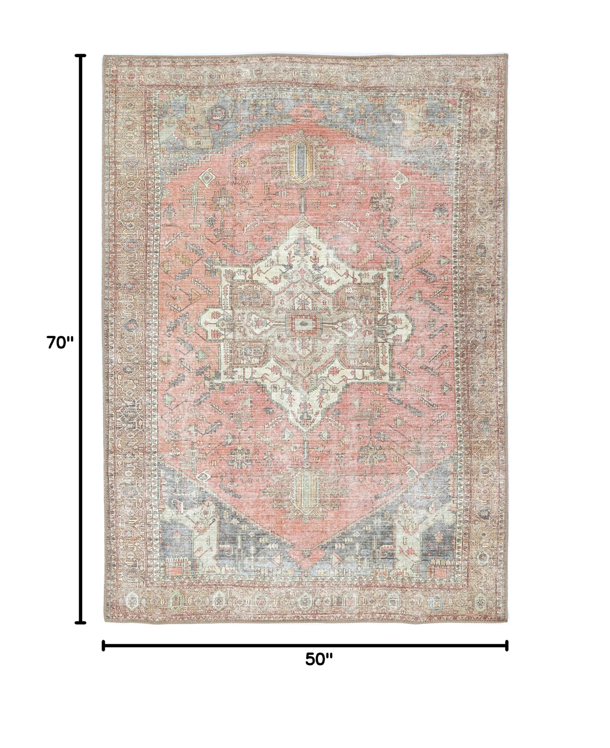 Remy Machine Washable Doormat Runner Rug - Waterproof Entryway Rug for Hallways & Doorways (2'3