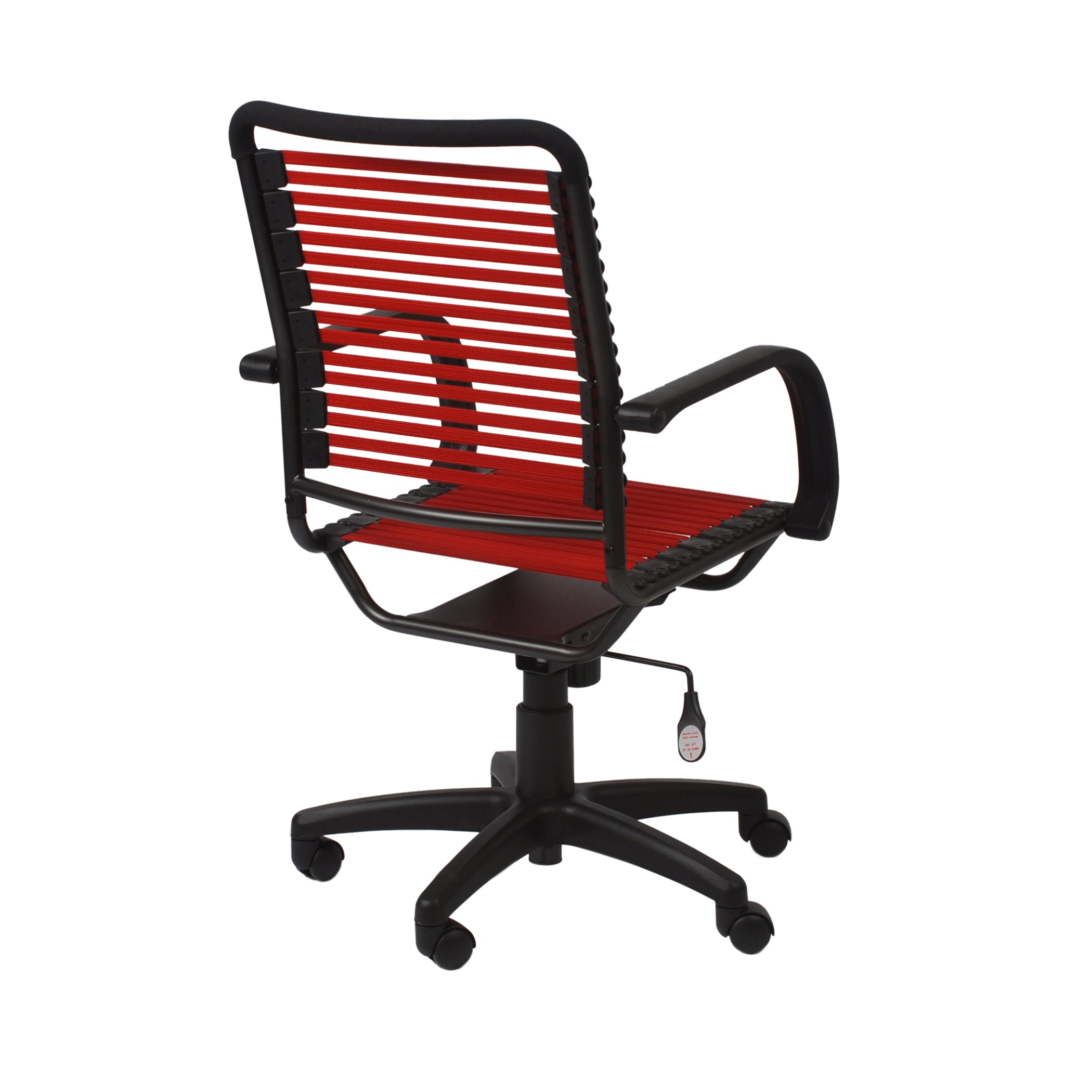 Ergonomic Bungie Flat High Back Office Chair - Graphite Black Frame & Black Base - Perfect for Home Office, Gaming, and Workspace Comfort