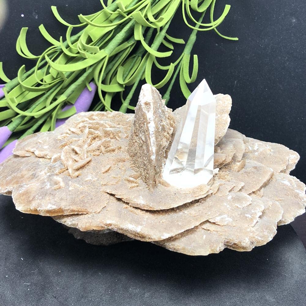 Natural Desert Crystal Flower Clusters - Healing Crystal Mineral Stones for Chakra Balancing, Home Decor & Meditation (Perfect for Yoga Rooms, Spiritual Gifts & Office Desk Decor)