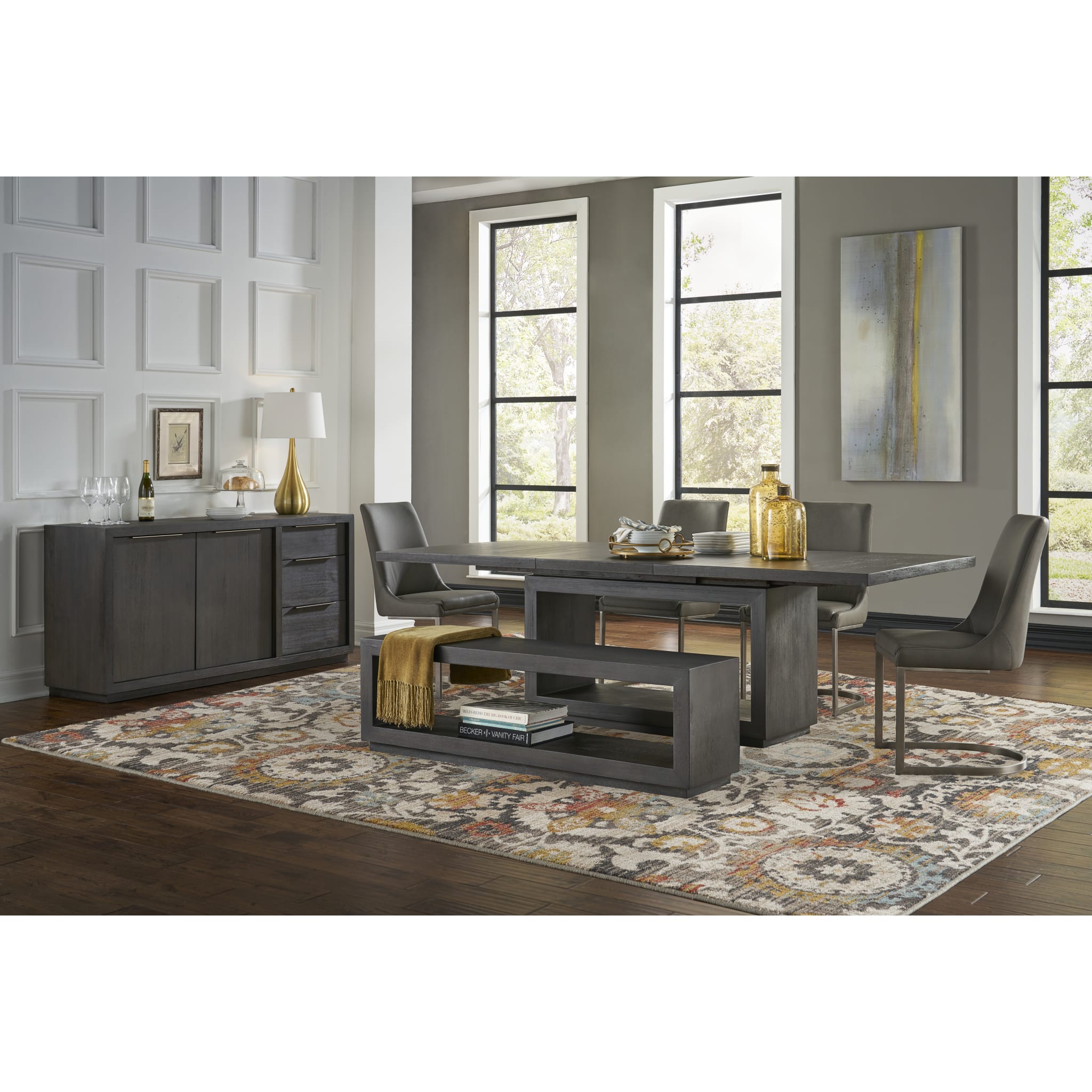 Stylish Oxford Sideboard in Basalt Grey - Modern Storage Cabinet for Living Room, Dining Room & Entryway Organization