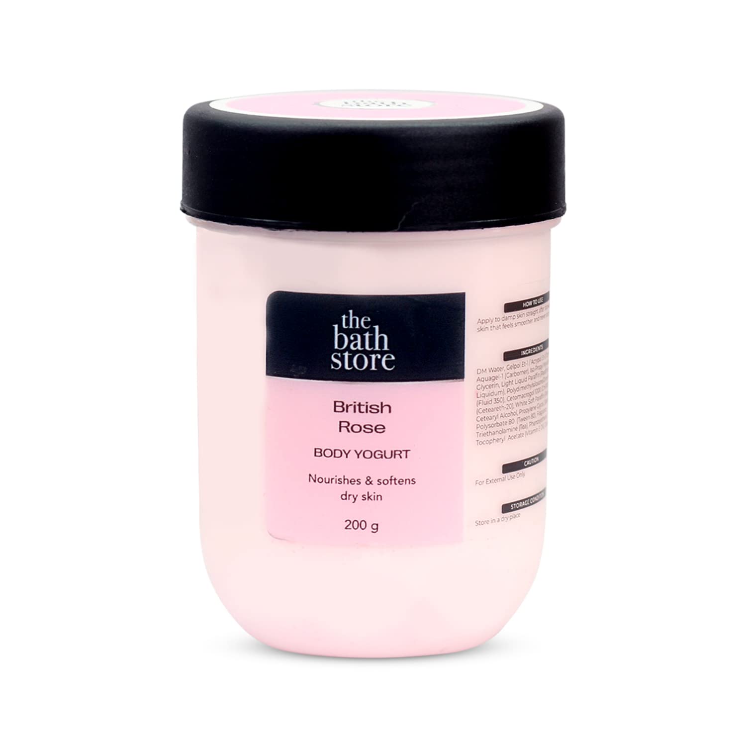 The Bath Store British Rose Body Yogurt - 200g Moisturizing Body Lotion for Dry Skin, Hydrating & Nourishing - Perfect for Daily Skincare Routine & Spa Day at Home