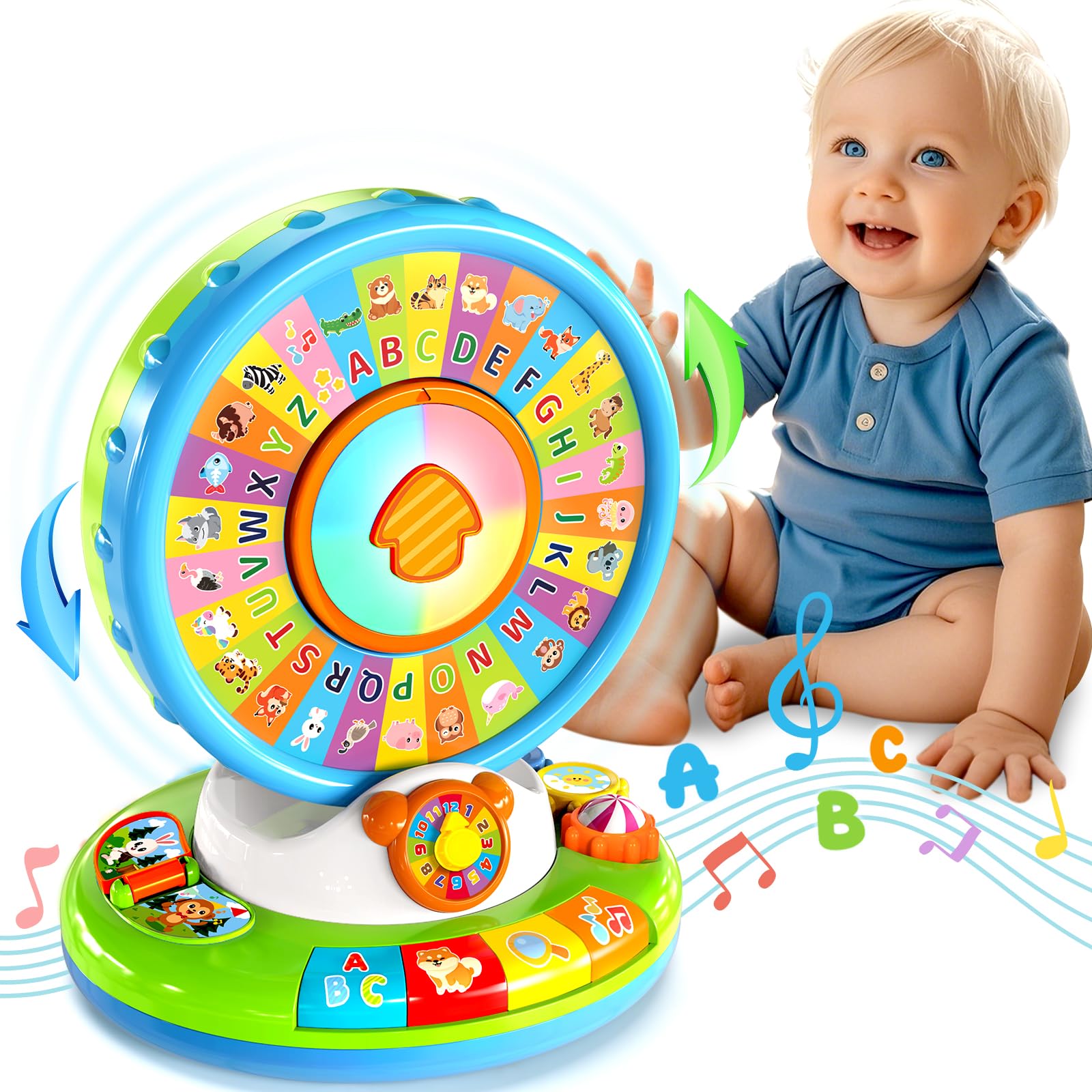 Musical Alphabet Zoo Toy for Toddlers 1-3 Years - Learning Gift for Boys & Girls - Perfect for Birthday & Christmas