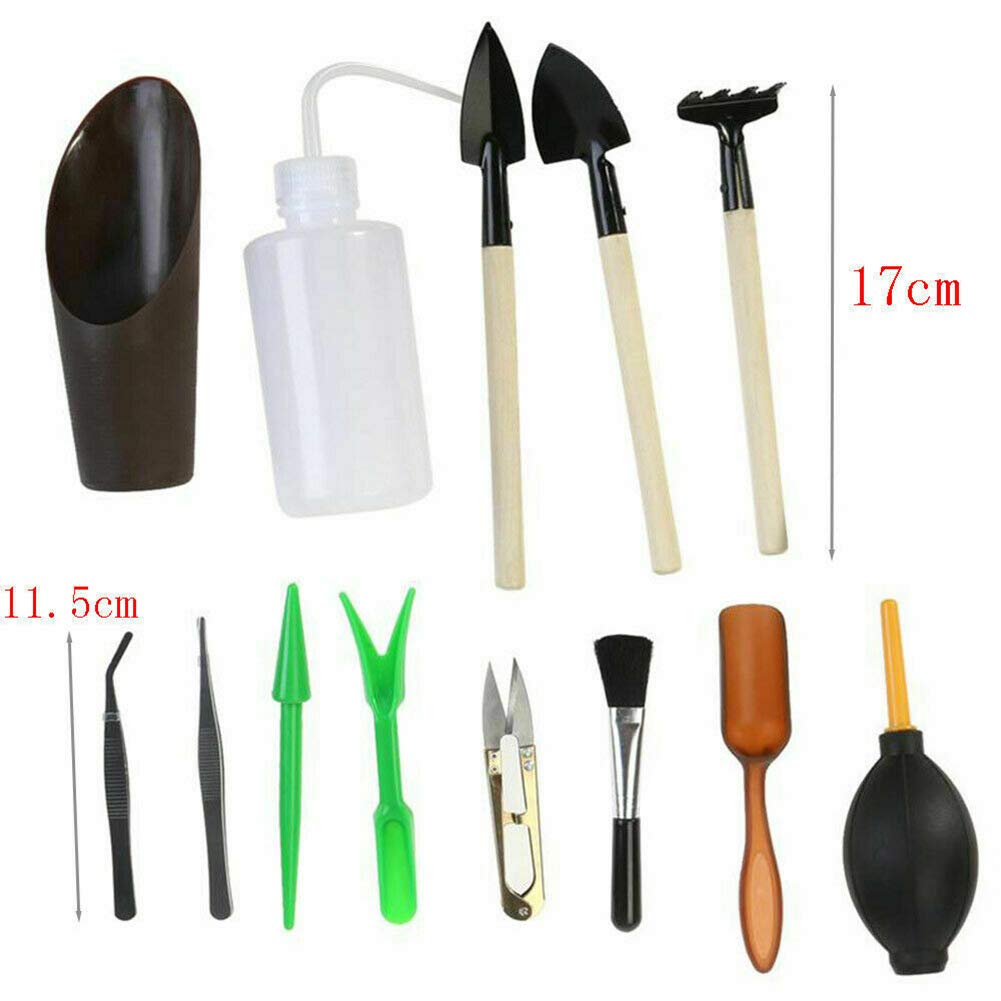 13-Piece Mini Garden Tool Set - Hand Pruner, Planting Shovel & Gardening Tools for Succulents | Perfect for Indoor Plants, Small Gardens & DIY Home Gardening Projects