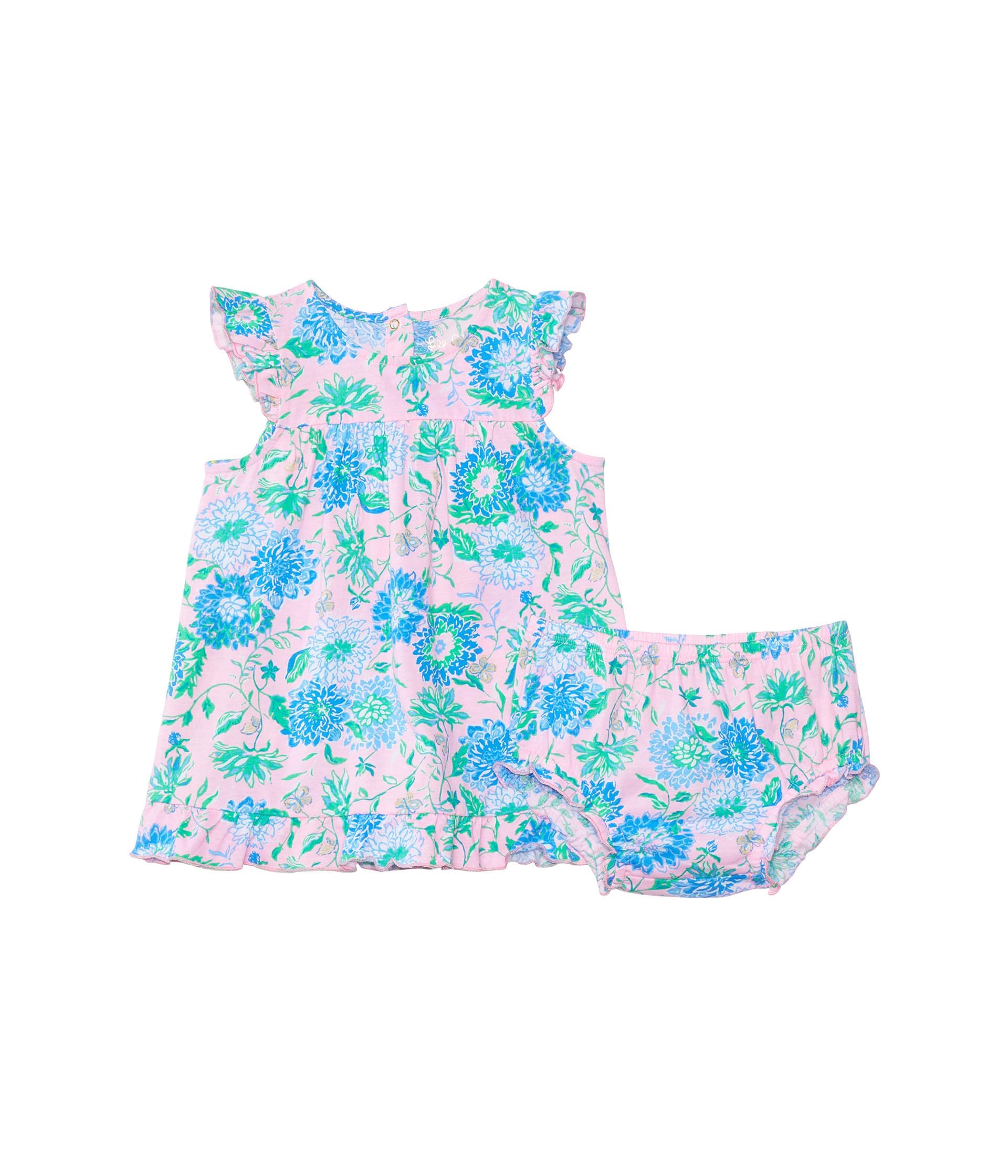 Lilly Pulitzer Cecily Dress for Baby Girls - Infant Floral Printed Cotton Dress for Special Occasions & Photo Shoots