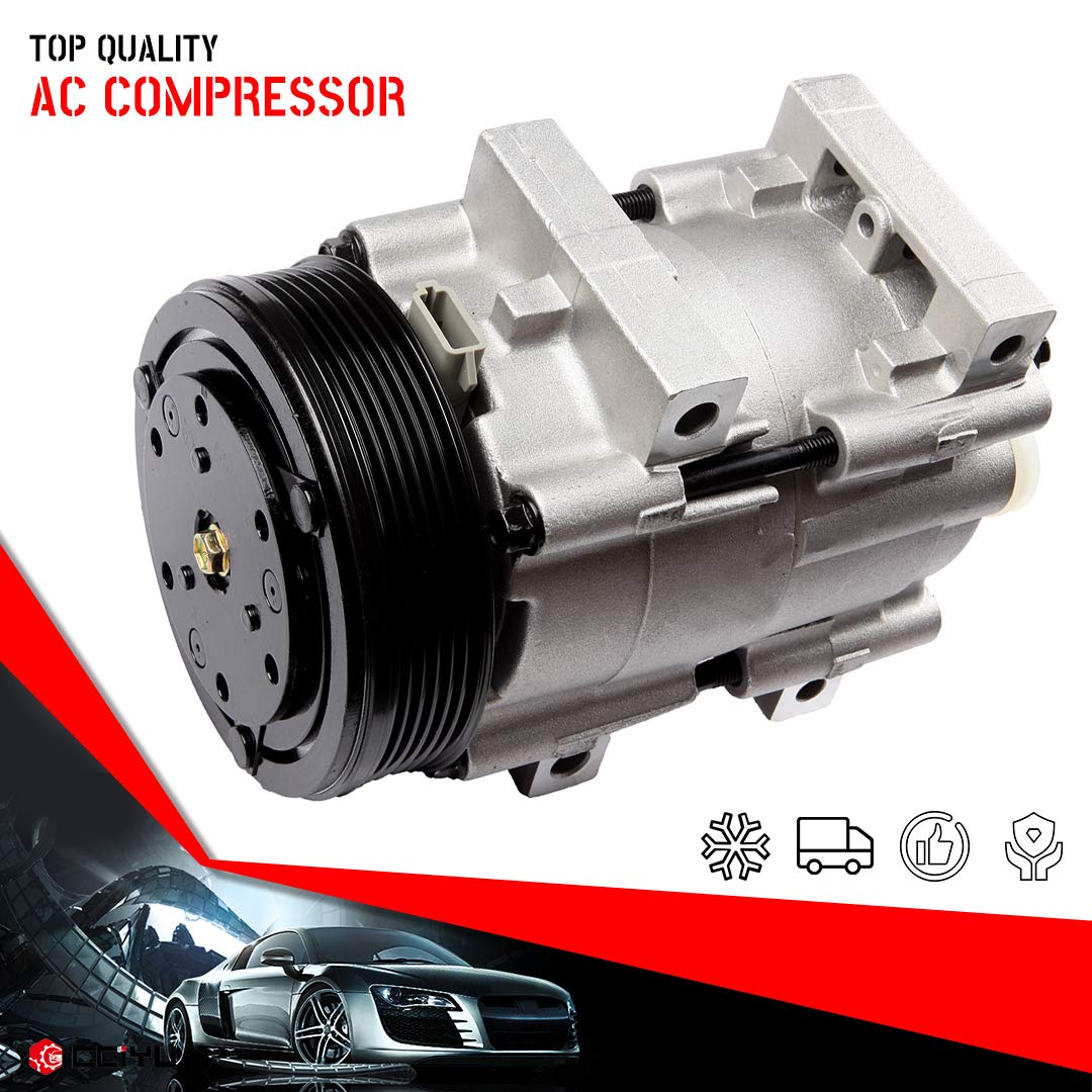 CCiYu AC Compressor Replacement for Ford Escape & Mazda Tribute 2001-2012 - High Performance Auto Air Conditioning Parts for Summer Cooling & Road Trips